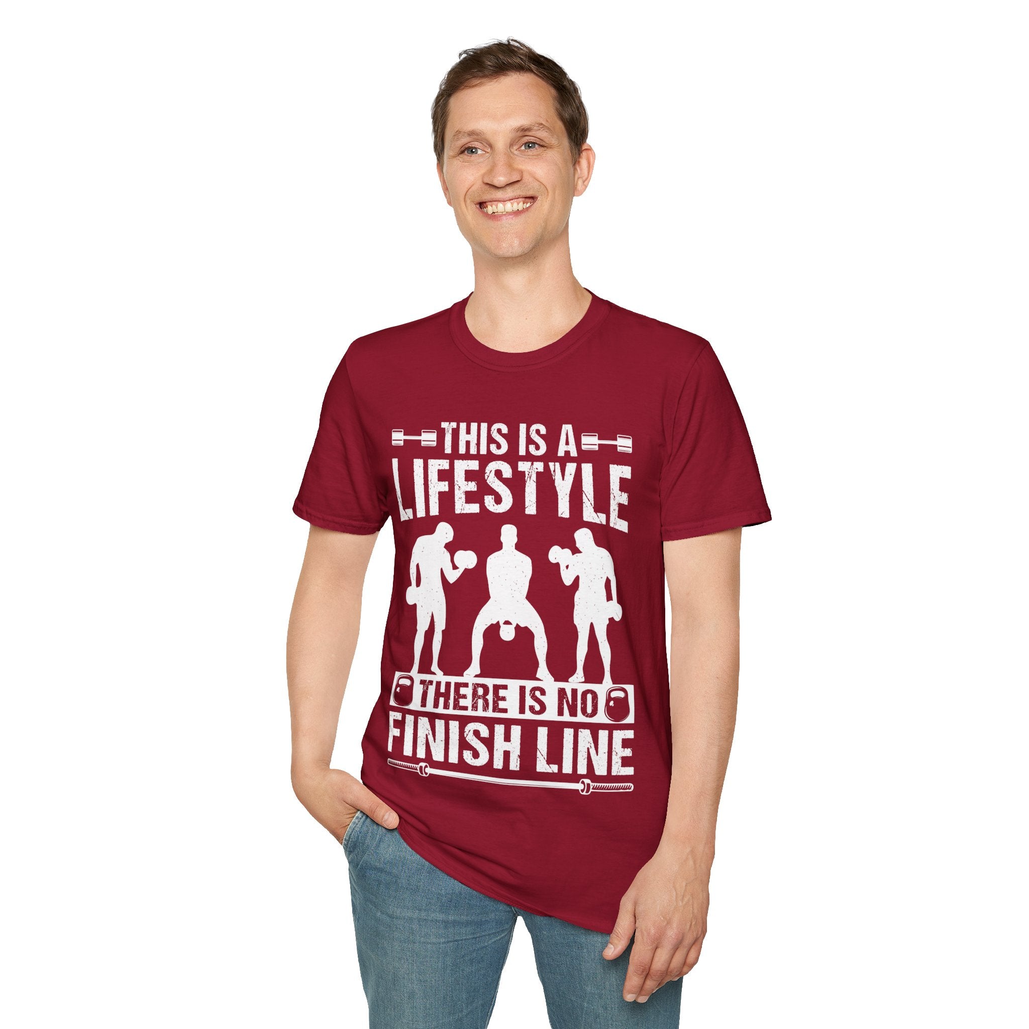 "This Is A Life Style There Is No Finish Line" Unisex Soft style T-Shirt