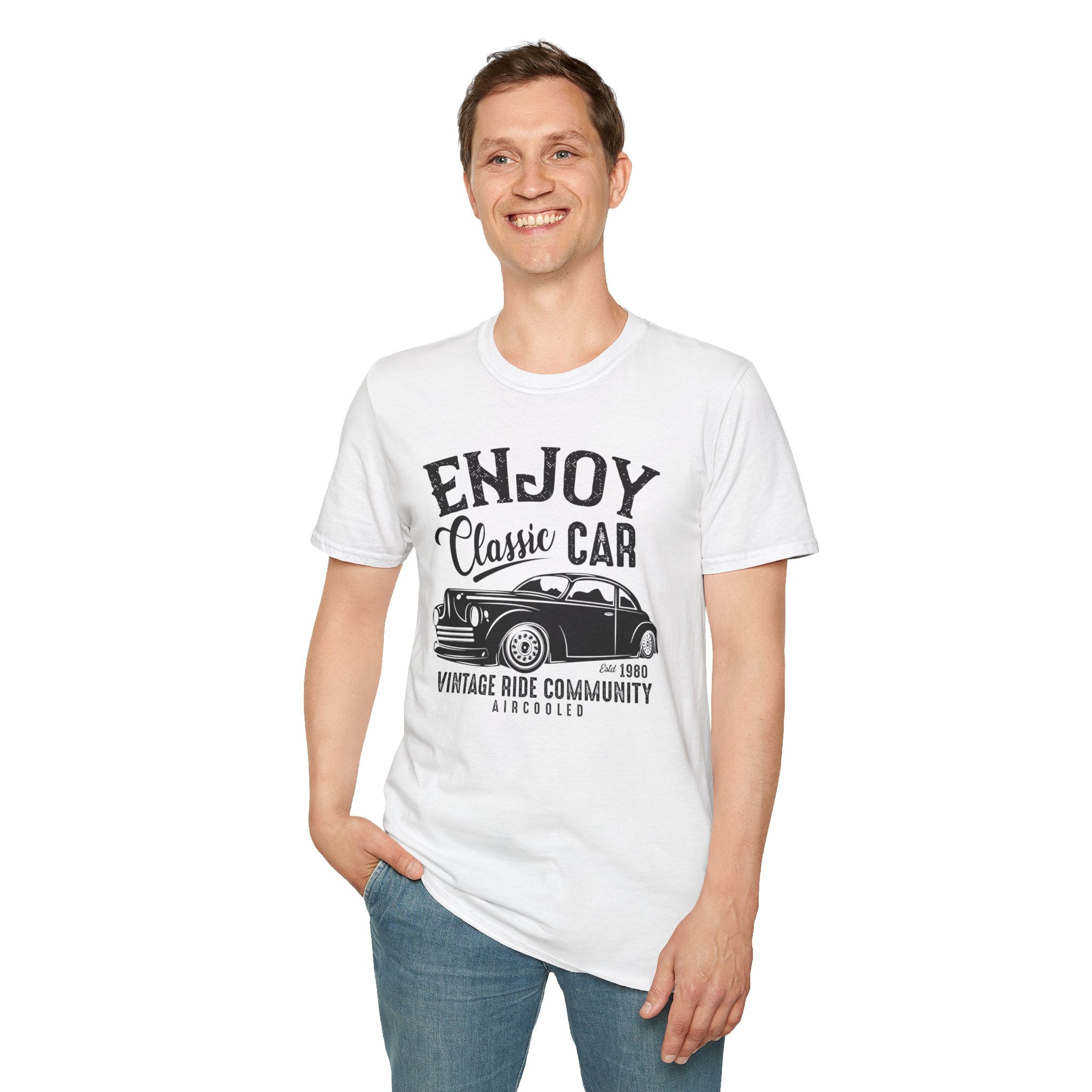 "PROUD & POWER BIG IRON CLASSIC VINTAGE CUSTOM ENGINE OLD TRUCK HIGH PERFORMANCE" Unisex Soft style T-Shirt