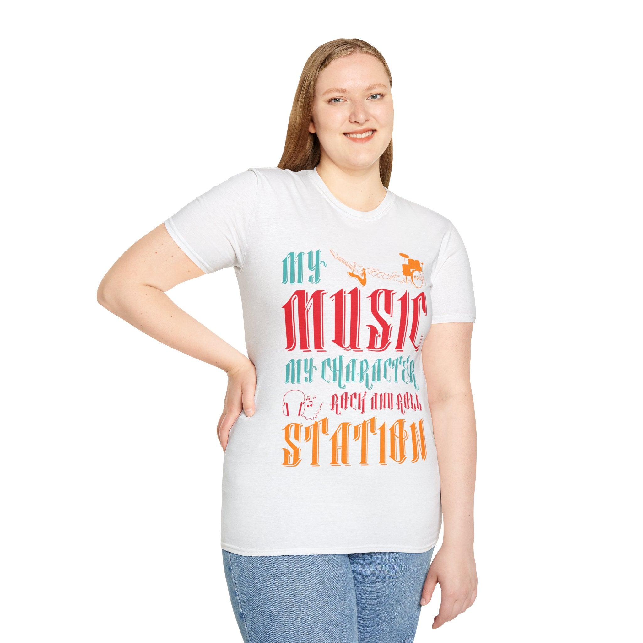 "My Music My Character Rock And Roll Station" Unisex Soft style T-Shirt