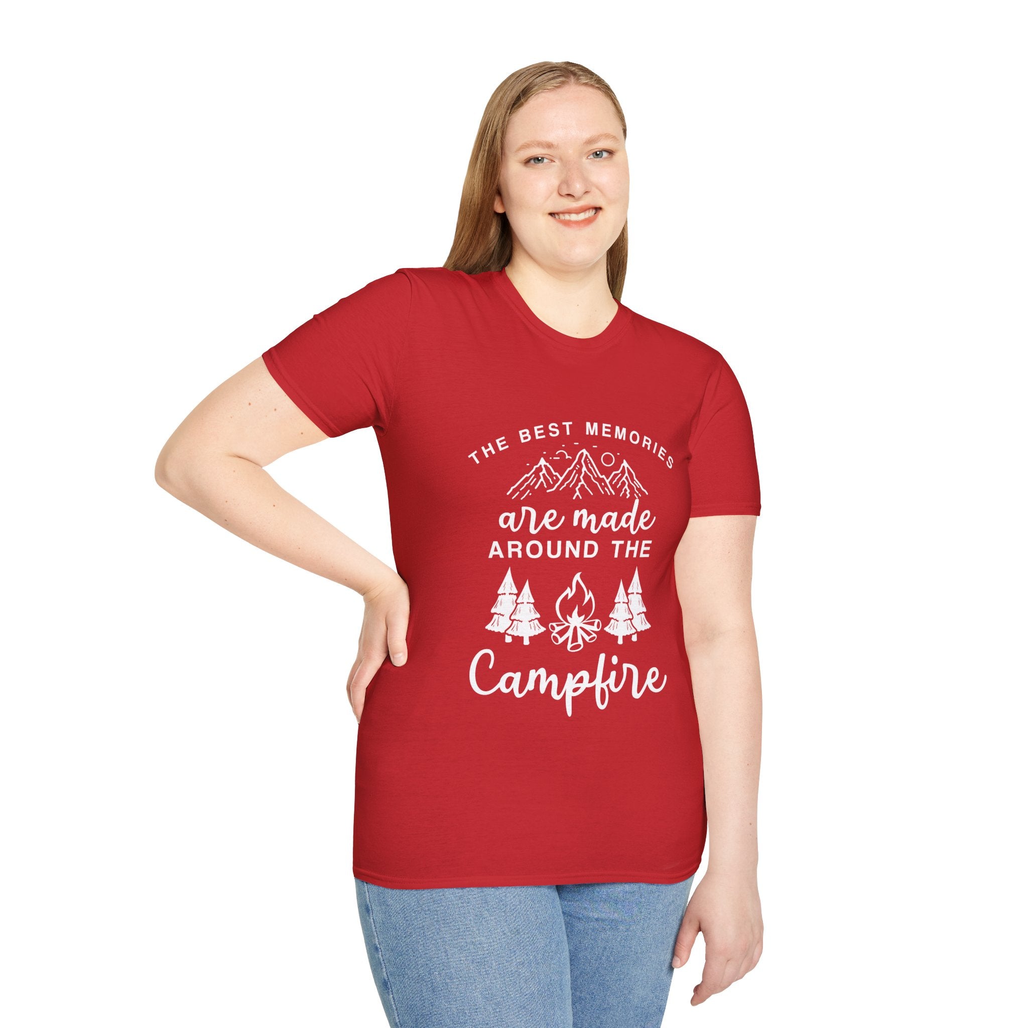 "Best Memories Are Made Around Campfire" Unisex Soft Style T-Shirt