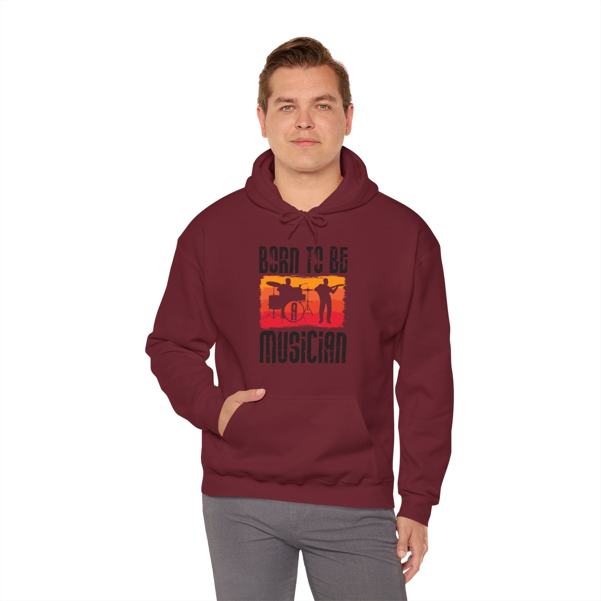 "Born To Be Musician"   Unisex Heavy Blend™ Hooded Sweatshirt