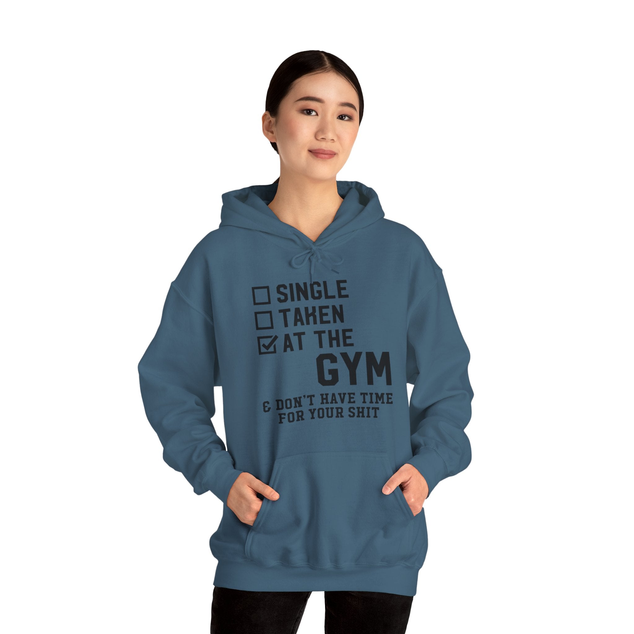 "At Gym,Not Have Time For Your Shit" Unisex Heavy Blend™ Hooded Sweatshirt