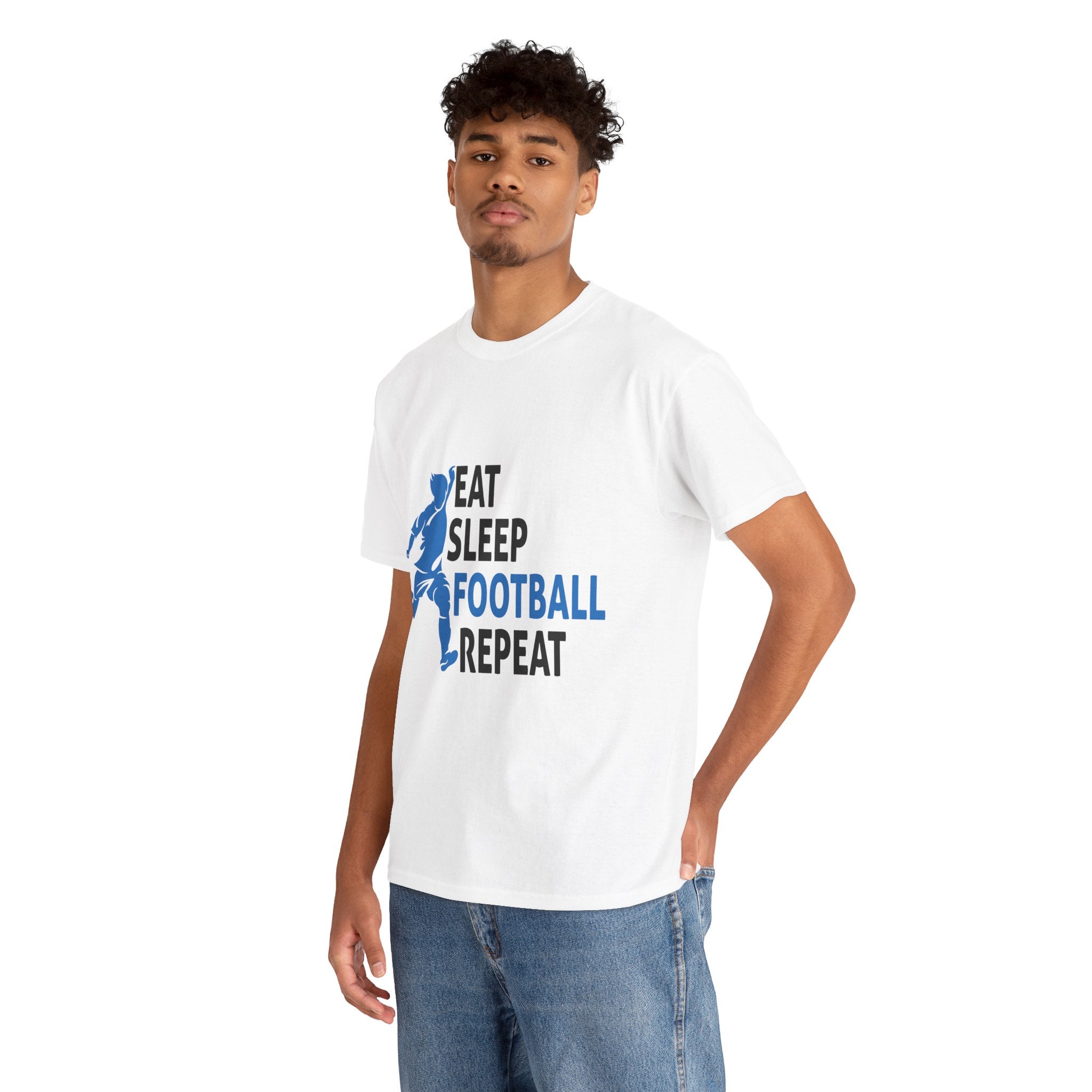 FIFA "Eat Sleep Football Repeat" Unisex Heavy Cotton Tee