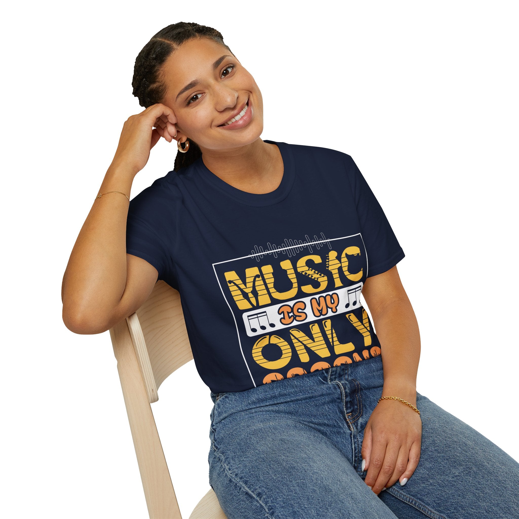 "Music In My Only Friend"  Unisex Soft style T-Shirt