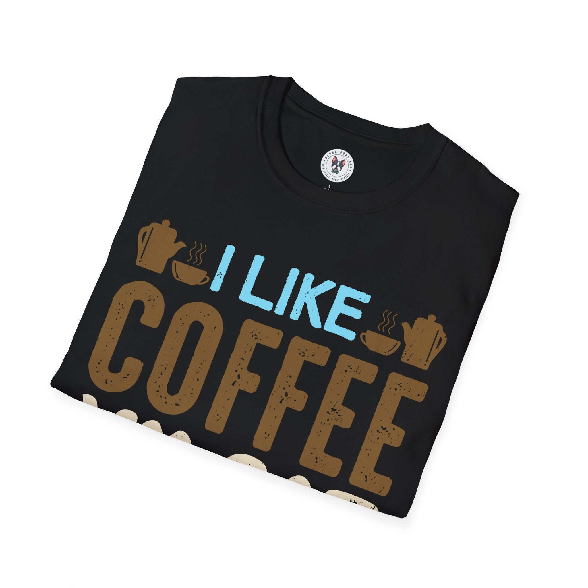 "I LIKE COFFEE MY CAT AND MAYBE 3 PEOPLE" Unisex Soft style T-Shirt