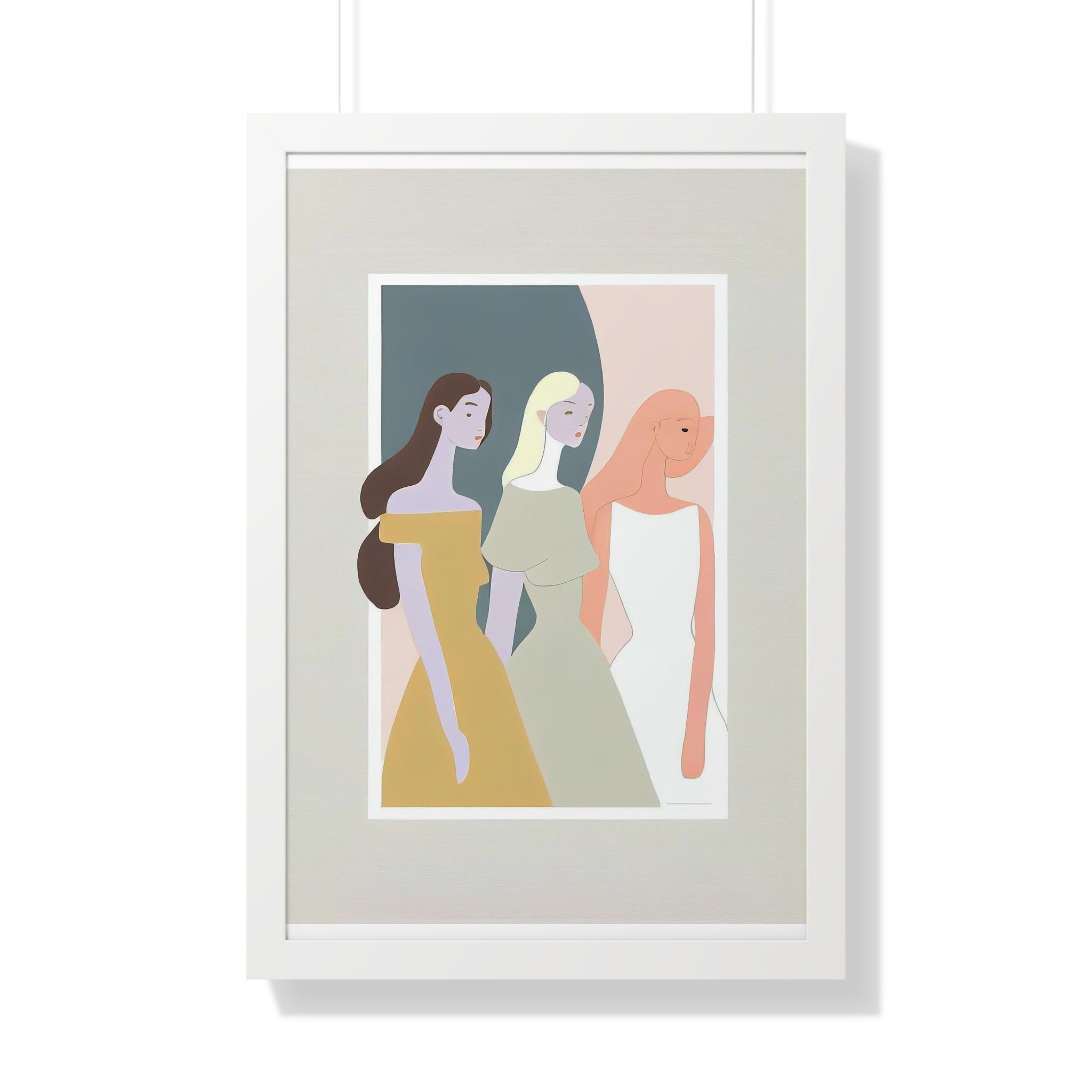 "ABSTRACT FEMINIST" Framed Vertical Poster