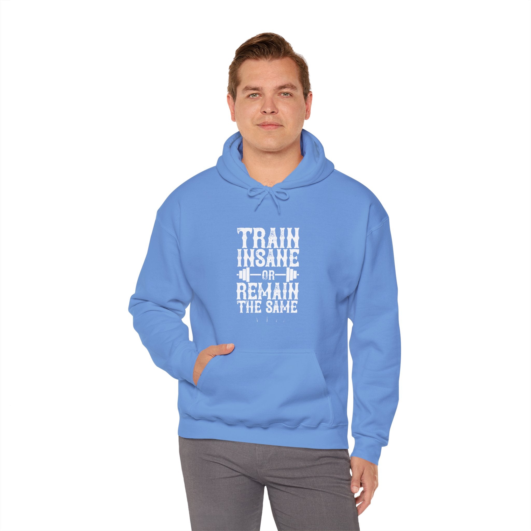 "Train insane or remain the same" Unisex Heavy Blend™ Hooded Sweatshirt