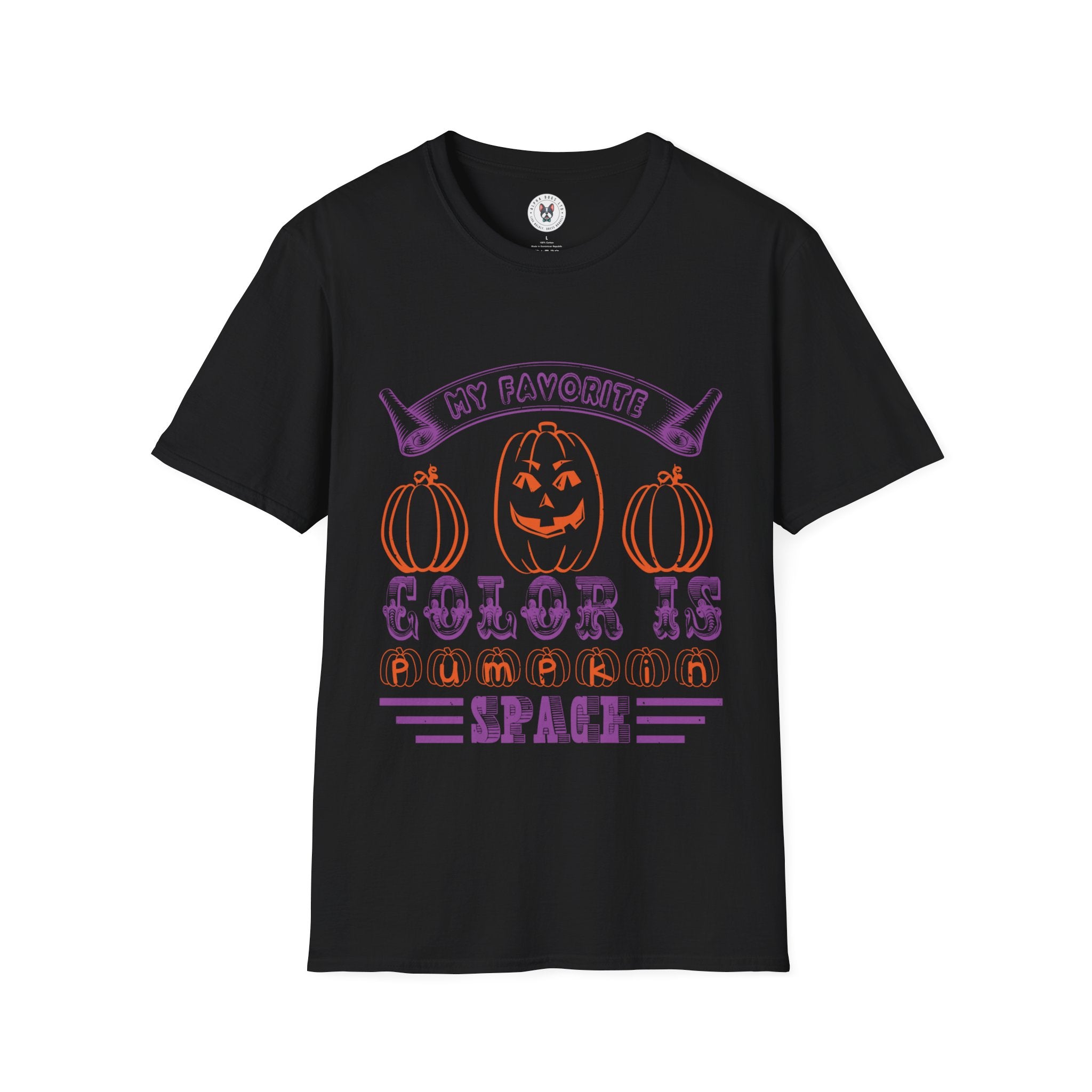 "MY FAVORITE COLOR IS PUMPKIN SPACE" Unisex Soft style T-Shirt