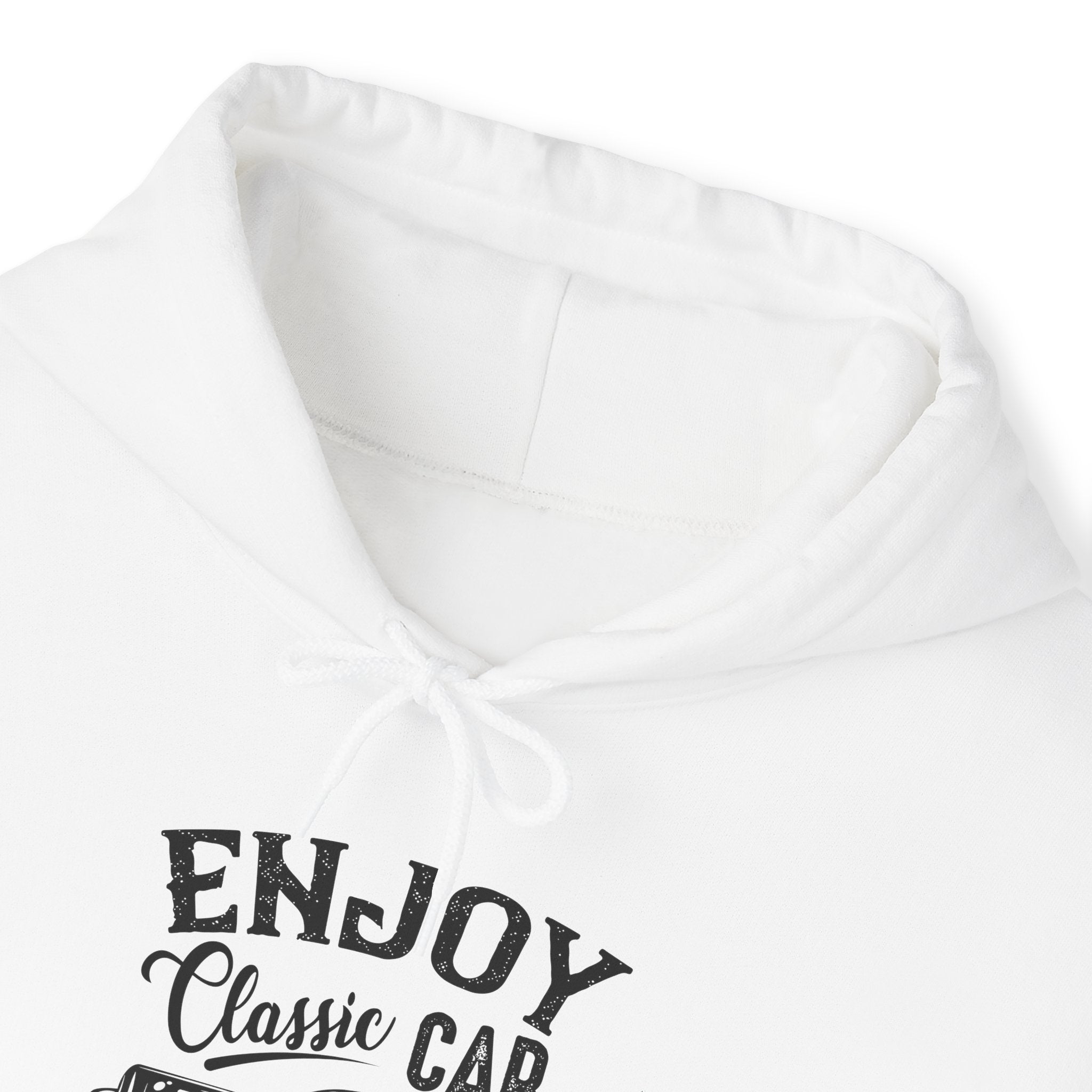 "ENJOY CLASSIC CAR VINTAGE RIDE COMMUNITY AIR-COOLED" Unisex Heavy Blend™ Hooded Sweatshirt