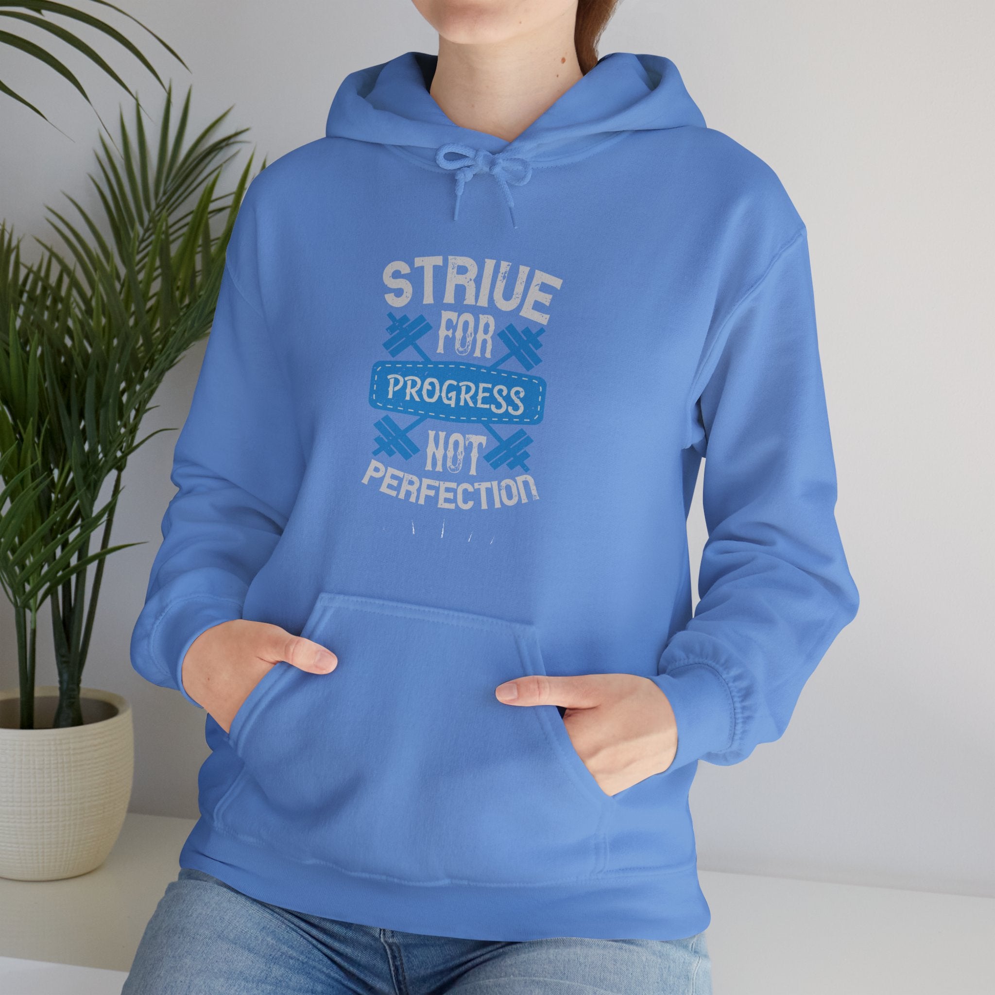 "Strive For Progress Not Perfection" Unisex Heavy Blend™ Hooded Sweatshirt