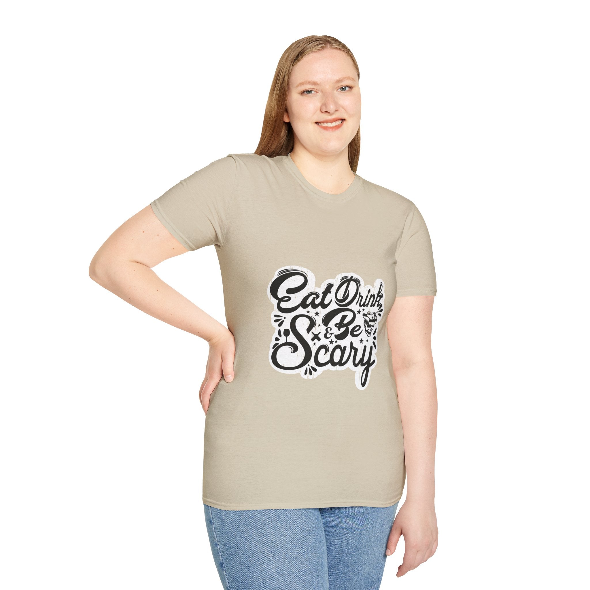 "EAT DRINK & BE SCARY" Unisex Soft style T-Shirt