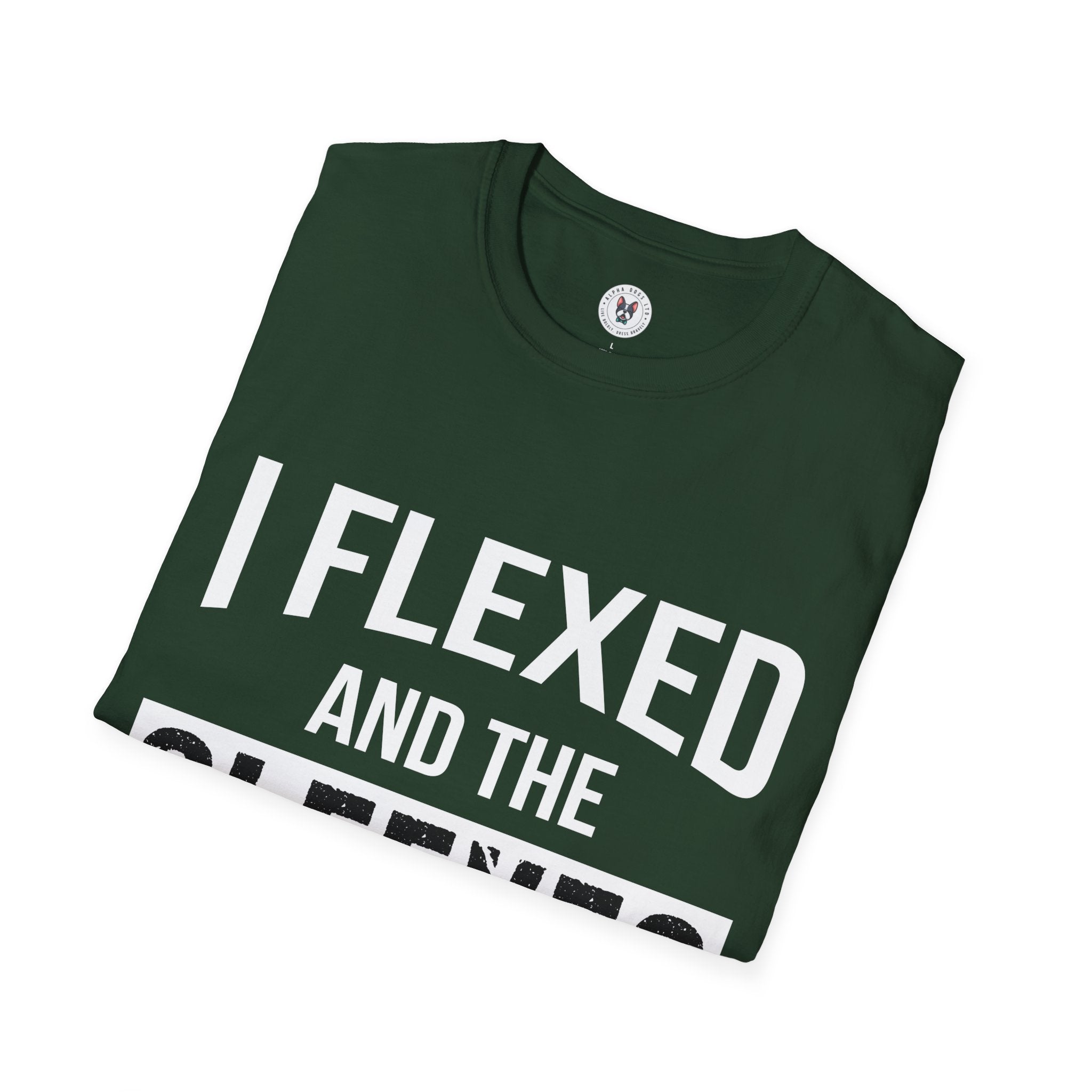 "I Flexed And The Sleeves Fell Off" Unisex Soft Style T-Shirt