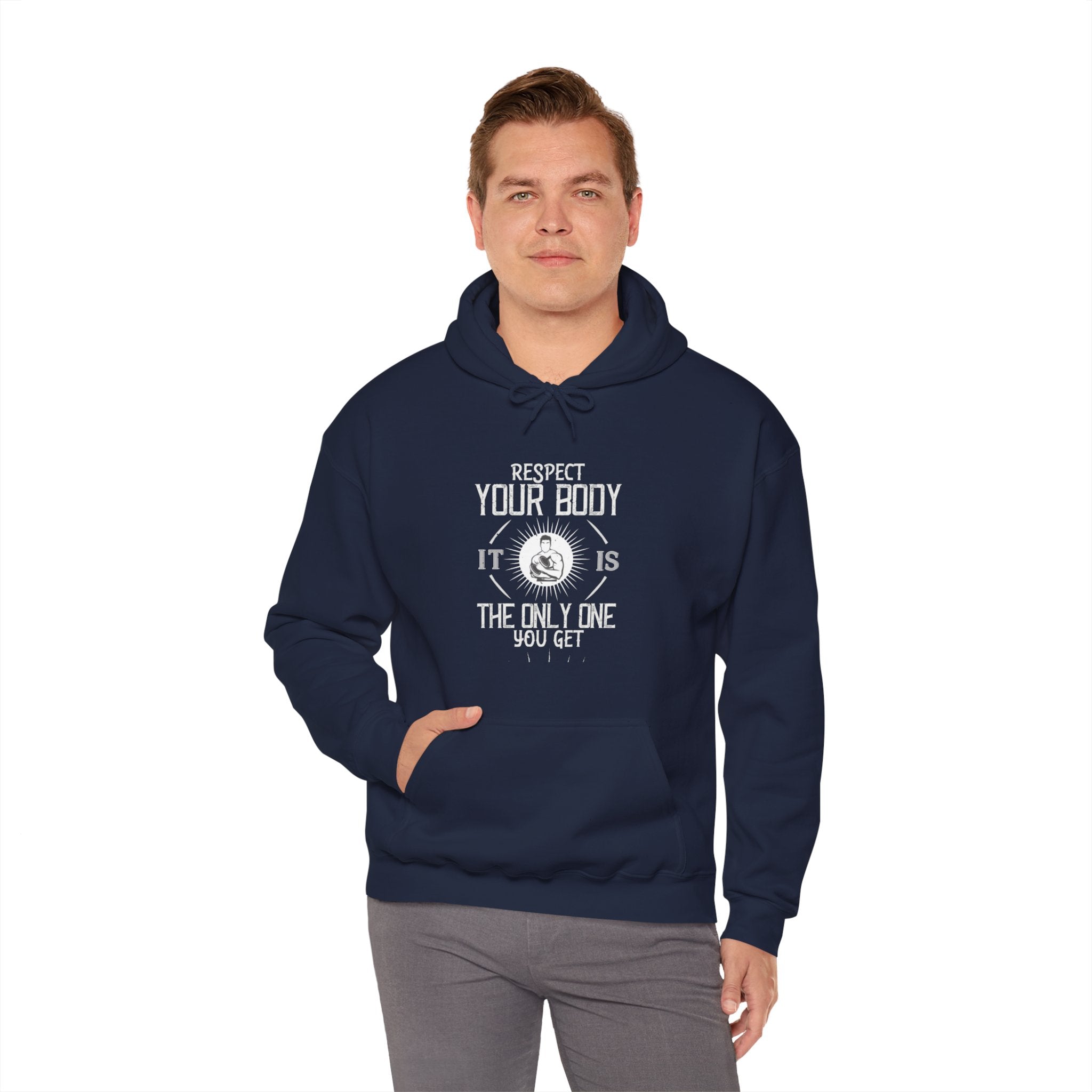 "Respect Your Body It Is the Only One You Get"  Unisex Heavy Blend™ Hooded Sweatshirt