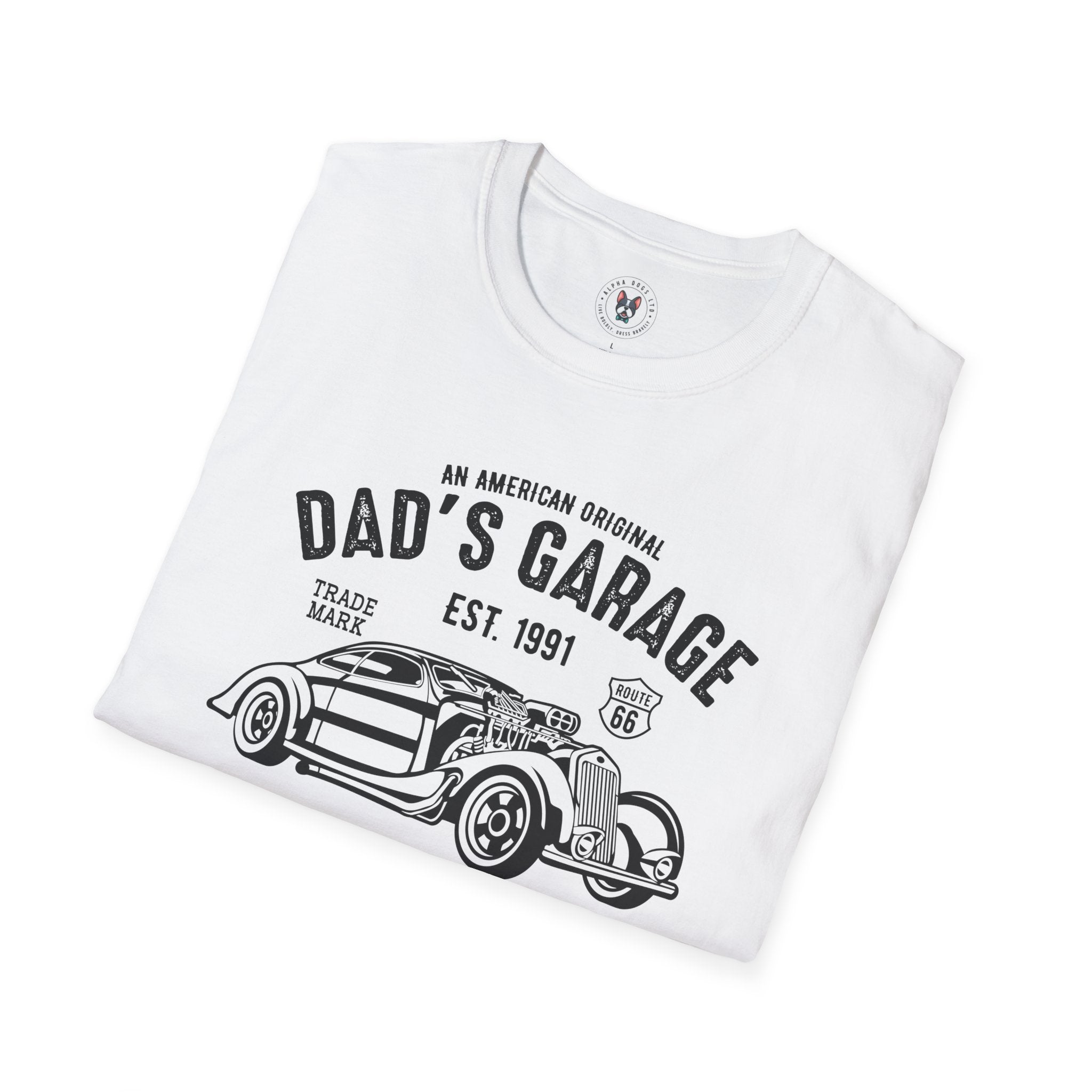 "DAD'S GARAGE CUSTOM QUALITY" Unisex Soft style T-Shirt