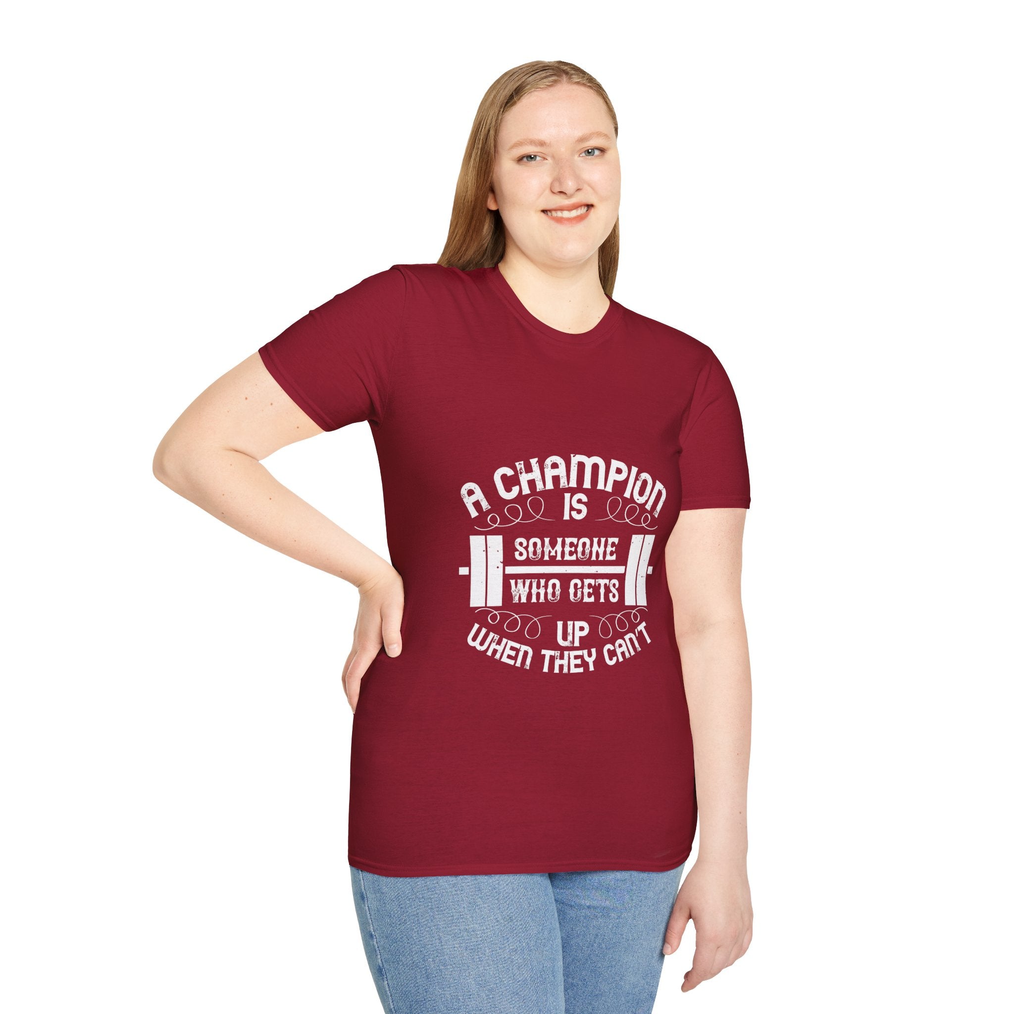 "A Champion Is Someone Who Gets Up When They Can't"  Unisex Soft style T-Shirt