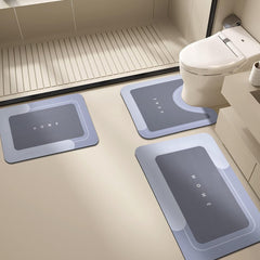 U-shaped Toilet Water-absorbing Quick-drying Mat Bathroom Mats Three-piece Set