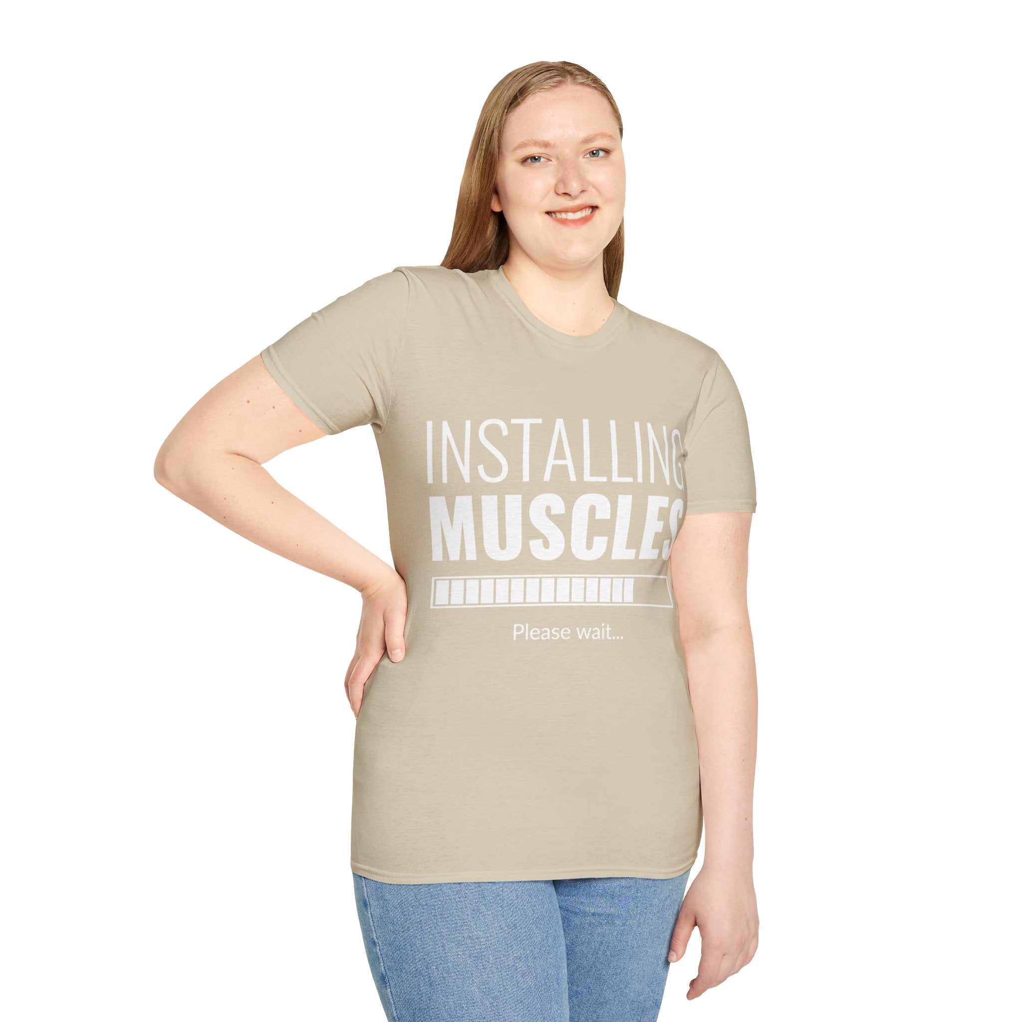 "Installing Muscles" Unisex Soft style T-Shirt