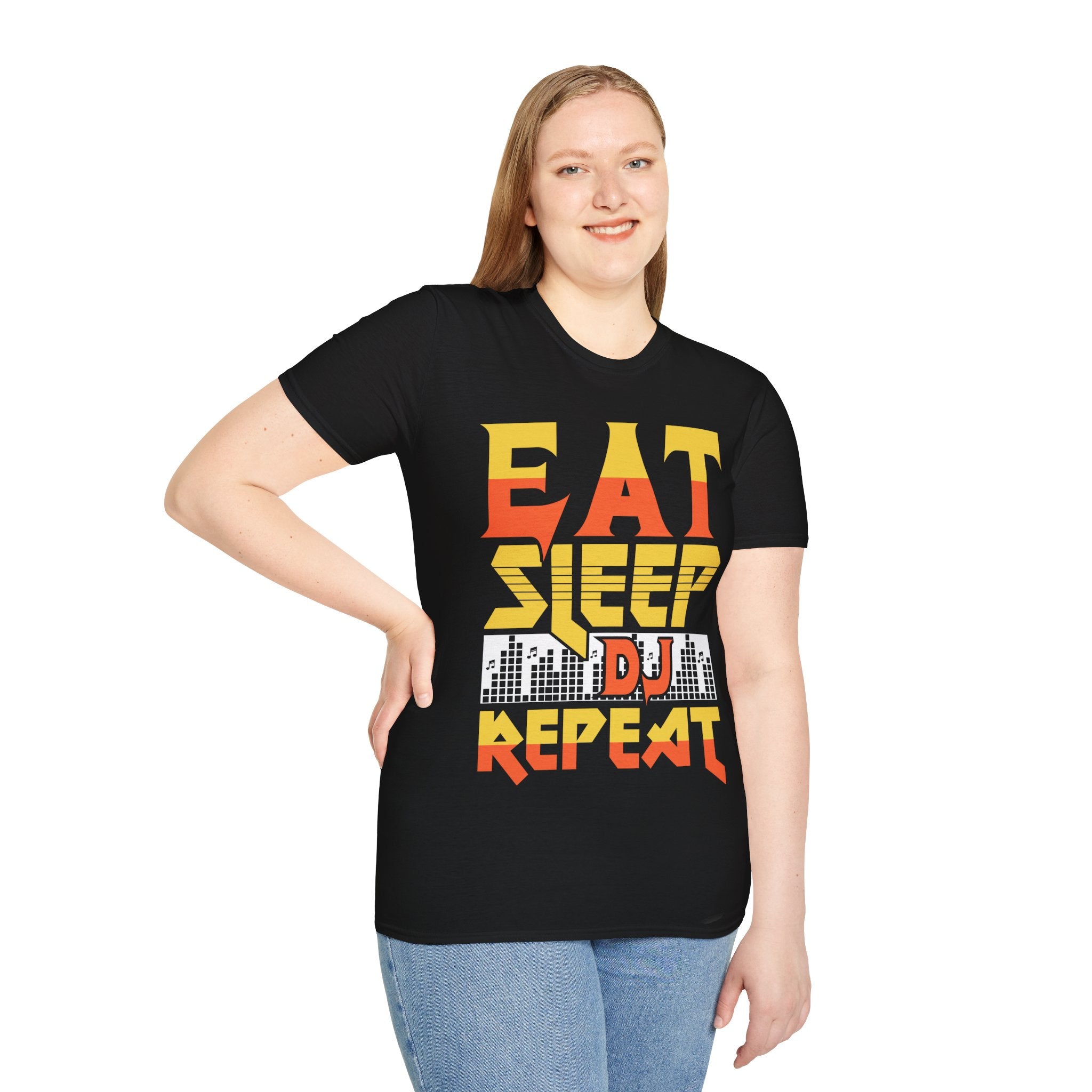 "Eat Sleep DJ Repeat" Unisex Soft style T-Shirt