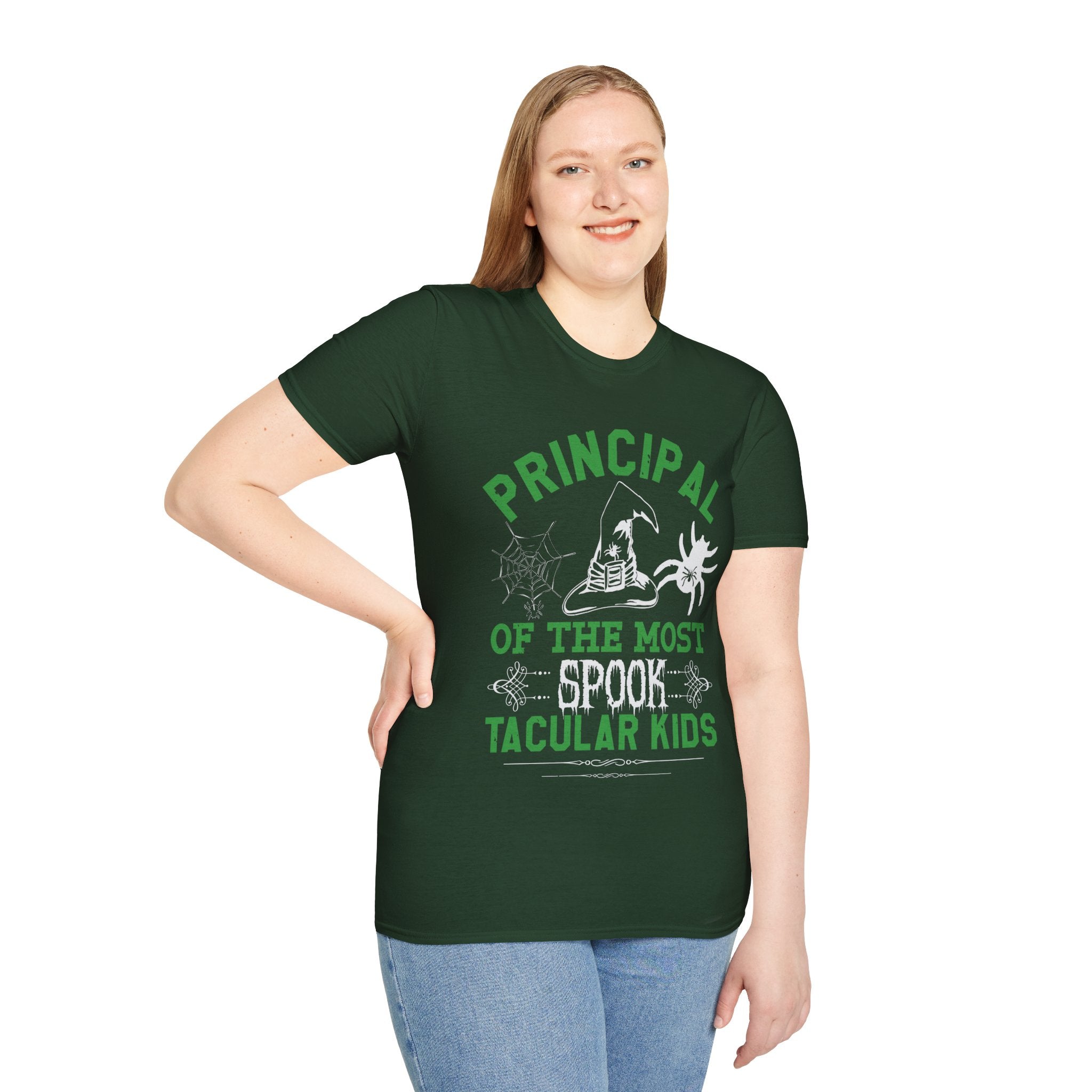 "PRINCIPAL OF THE MOST SPOOK TACULAR KIDS" Unisex Soft style T-Shirt