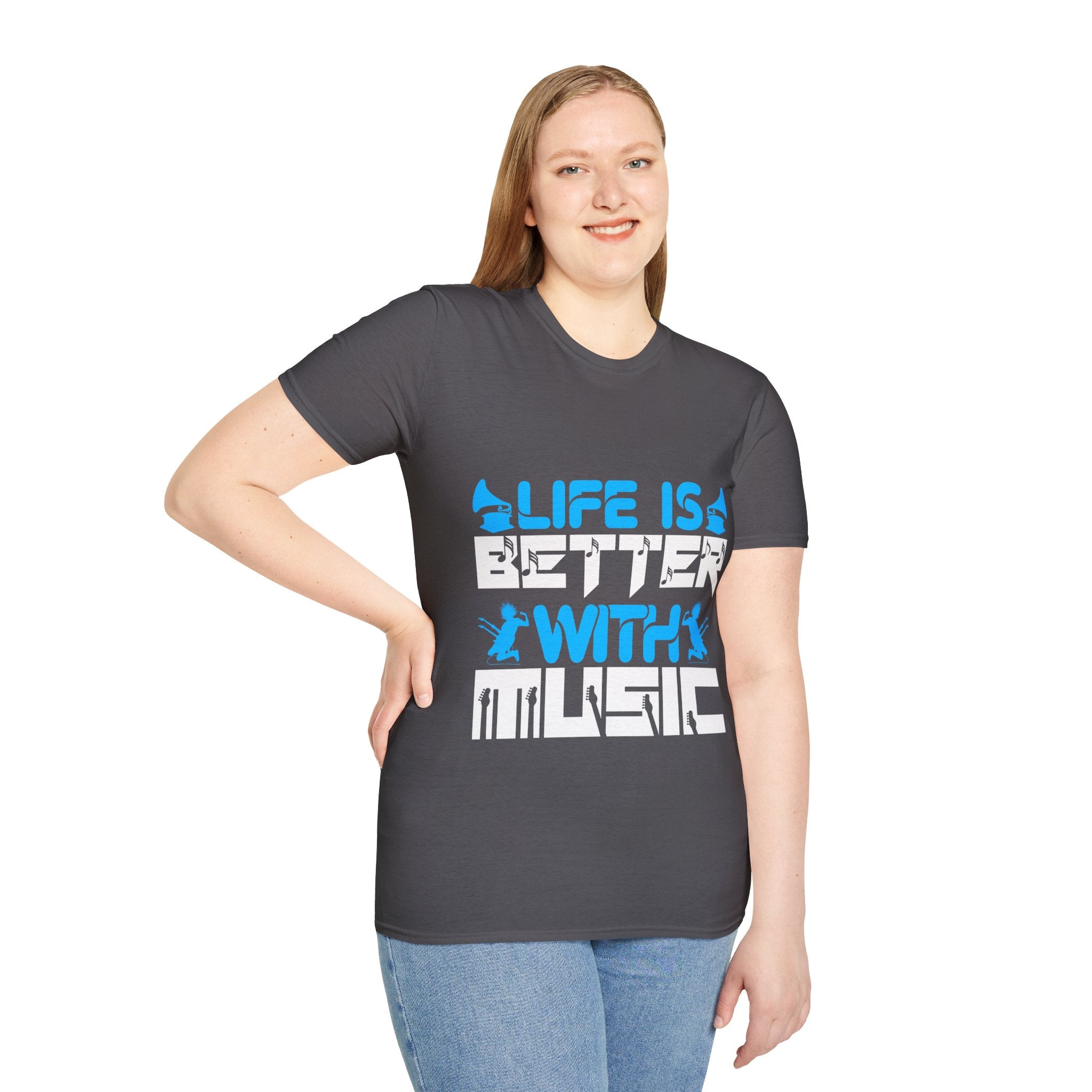 "Life Is Better With Music" Unisex Soft style T-Shirt