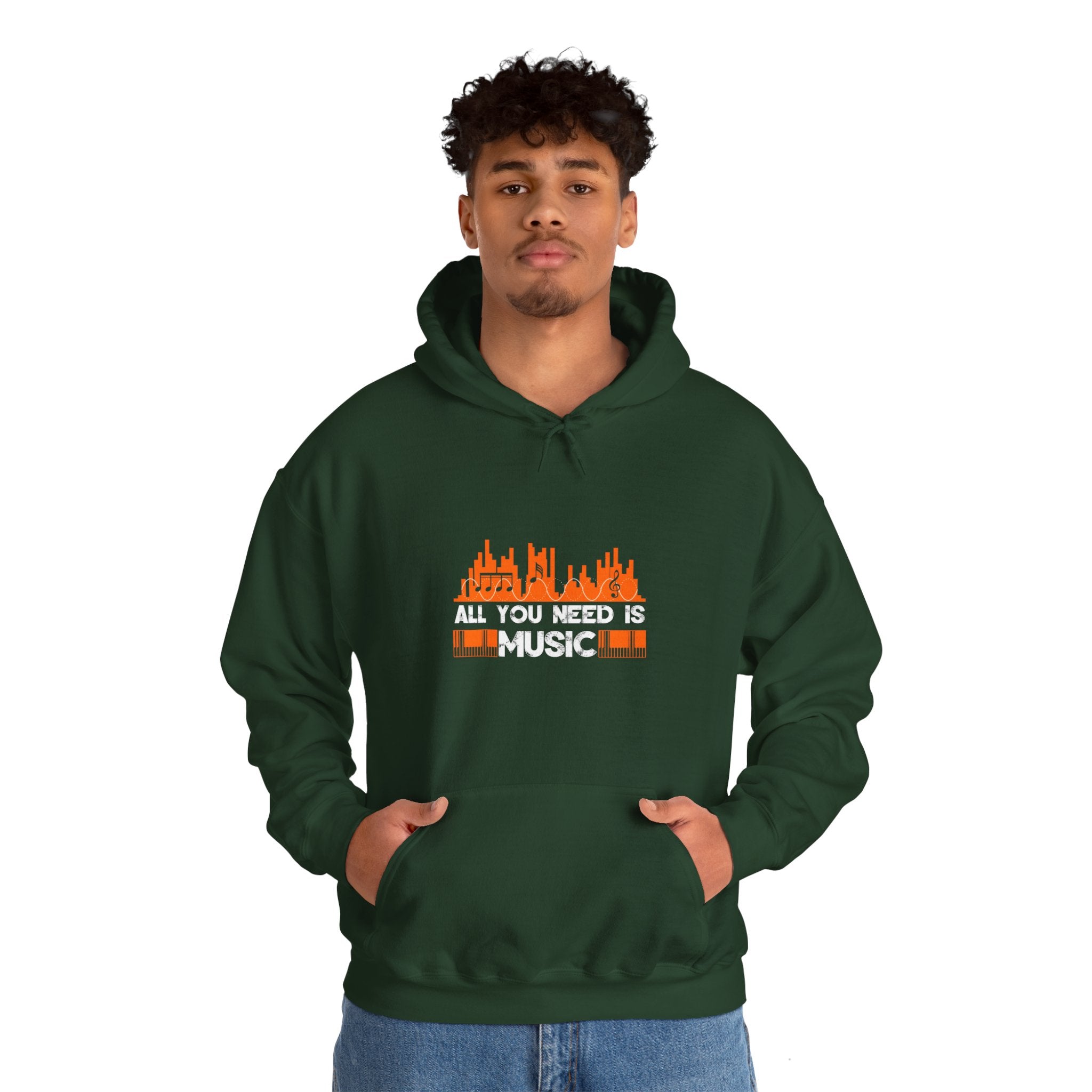 "All You Need Is Music" Unisex Heavy Blend™ Hooded Sweatshirt