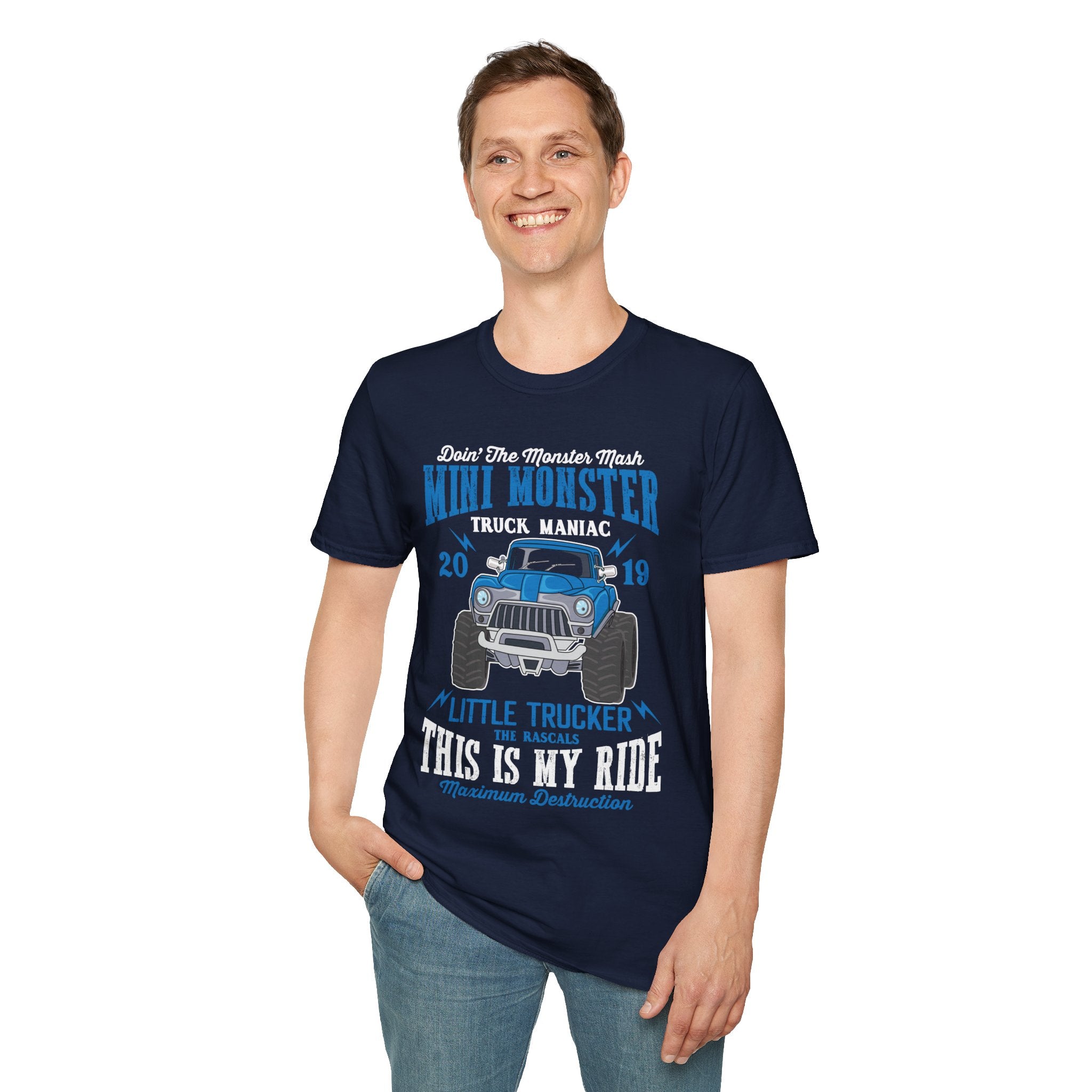 "MINI MONSTER LITTLE TRUCKER THIS IS MY RIDE" Unisex Soft style T-Shirt