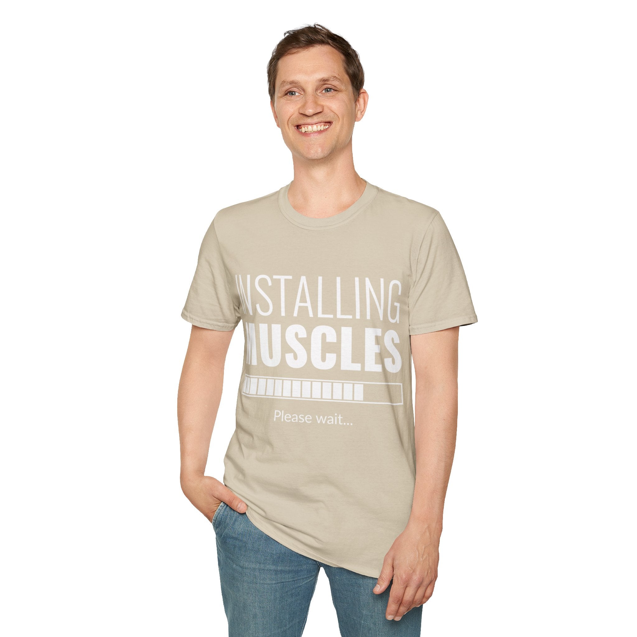 "Installing Muscles" Unisex Soft style T-Shirt