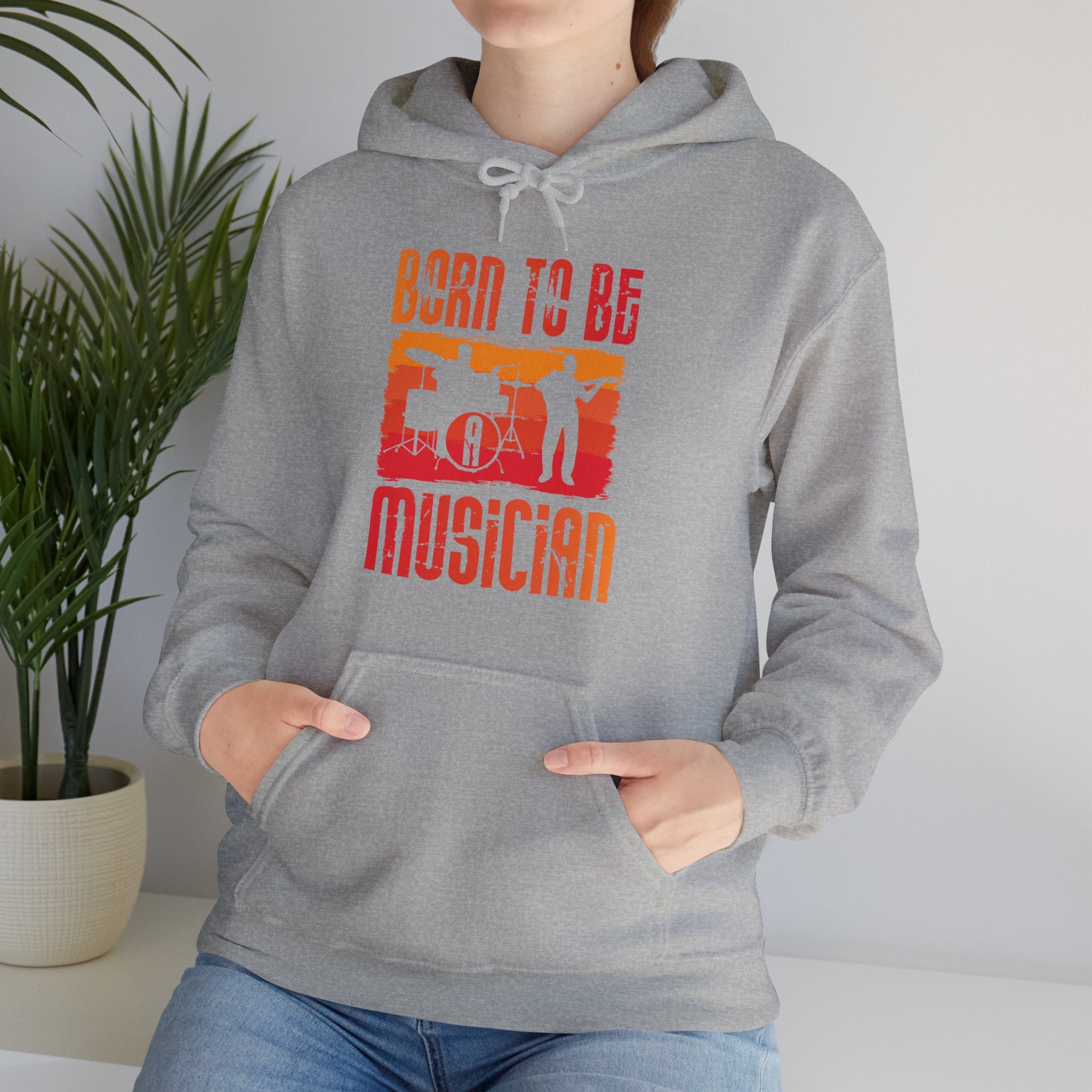 "Born To Be Musician"   Unisex Heavy Blend™ Hooded Sweatshirt