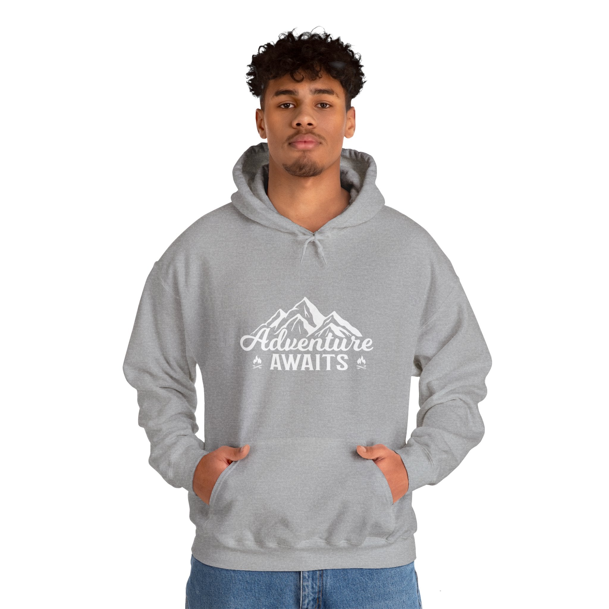 "Adventure Awaits" Unisex Heavy Blend™ Hooded Sweatshirt