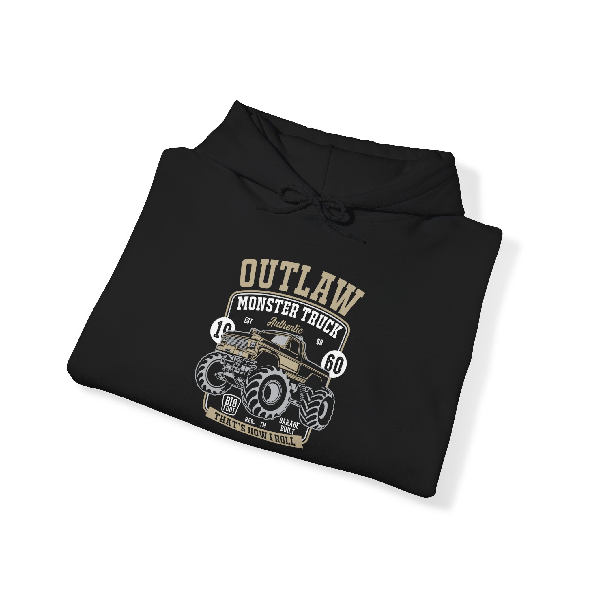 "OUTLAW MONSTER TRUCK THAT'S HOW I ROLL" Unisex Heavy Blend™ Hooded Sweatshirt