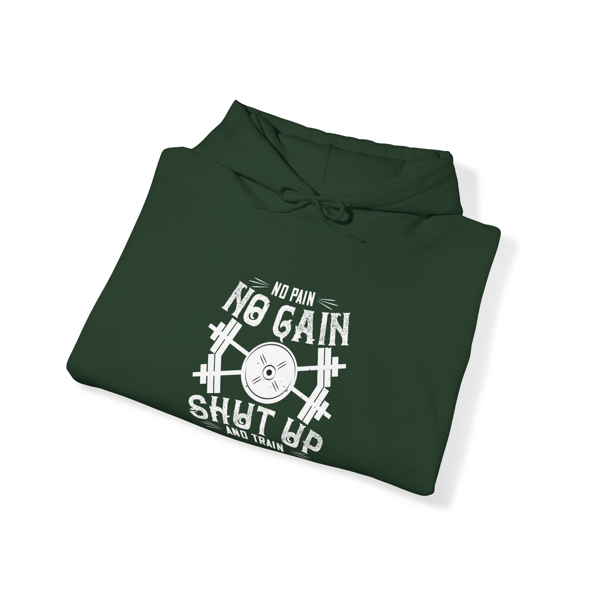 "No Pain No Gain Shut up And Train" Unisex Heavy Blend™ Hooded Sweatshirt