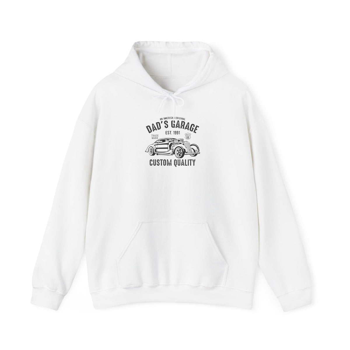 "DAD'S GARAGE CUSTOM QUALITY" Unisex Heavy Blend™ Hooded Sweatshirt