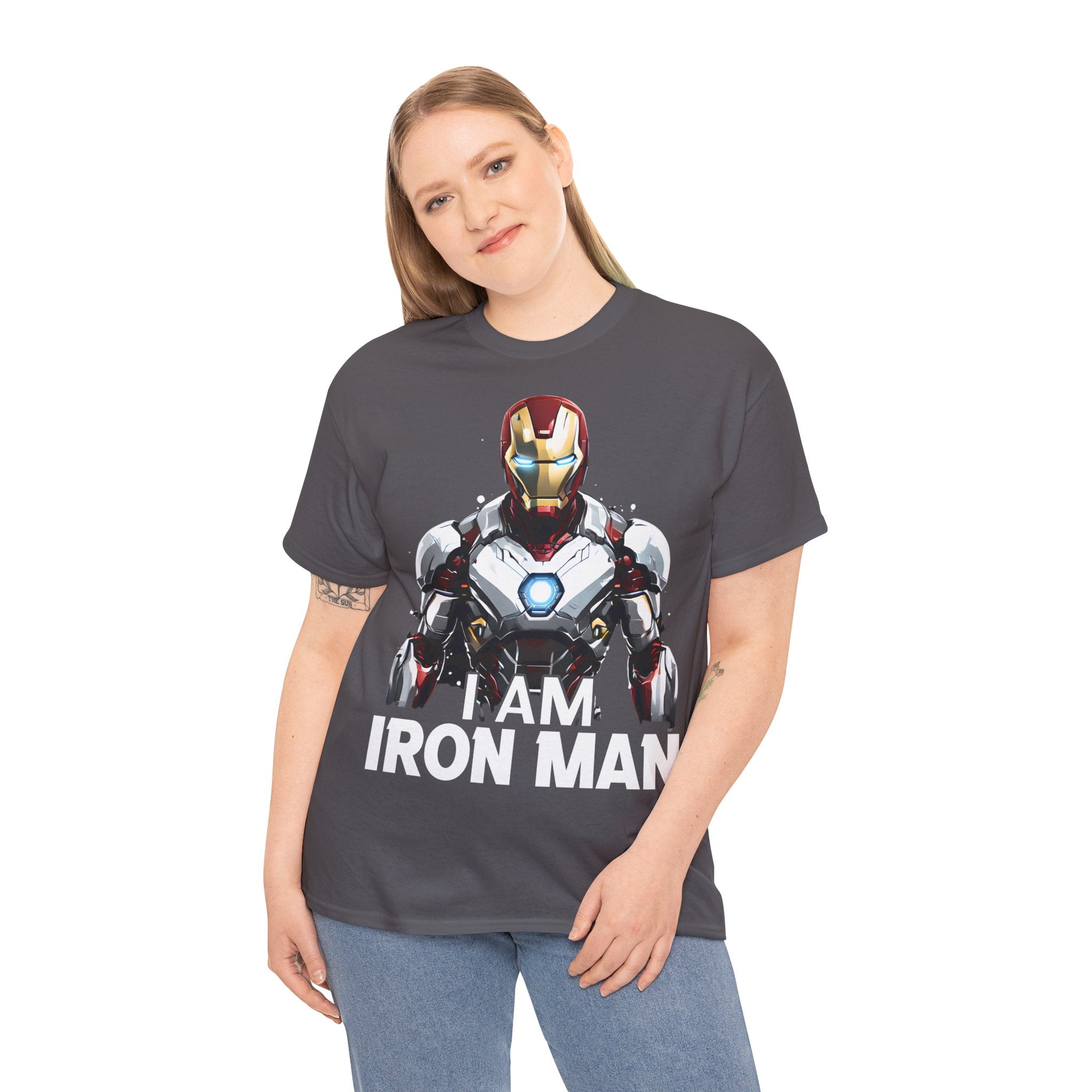 "I AM IRON MAN" Unisex Heavy Cotton Tee