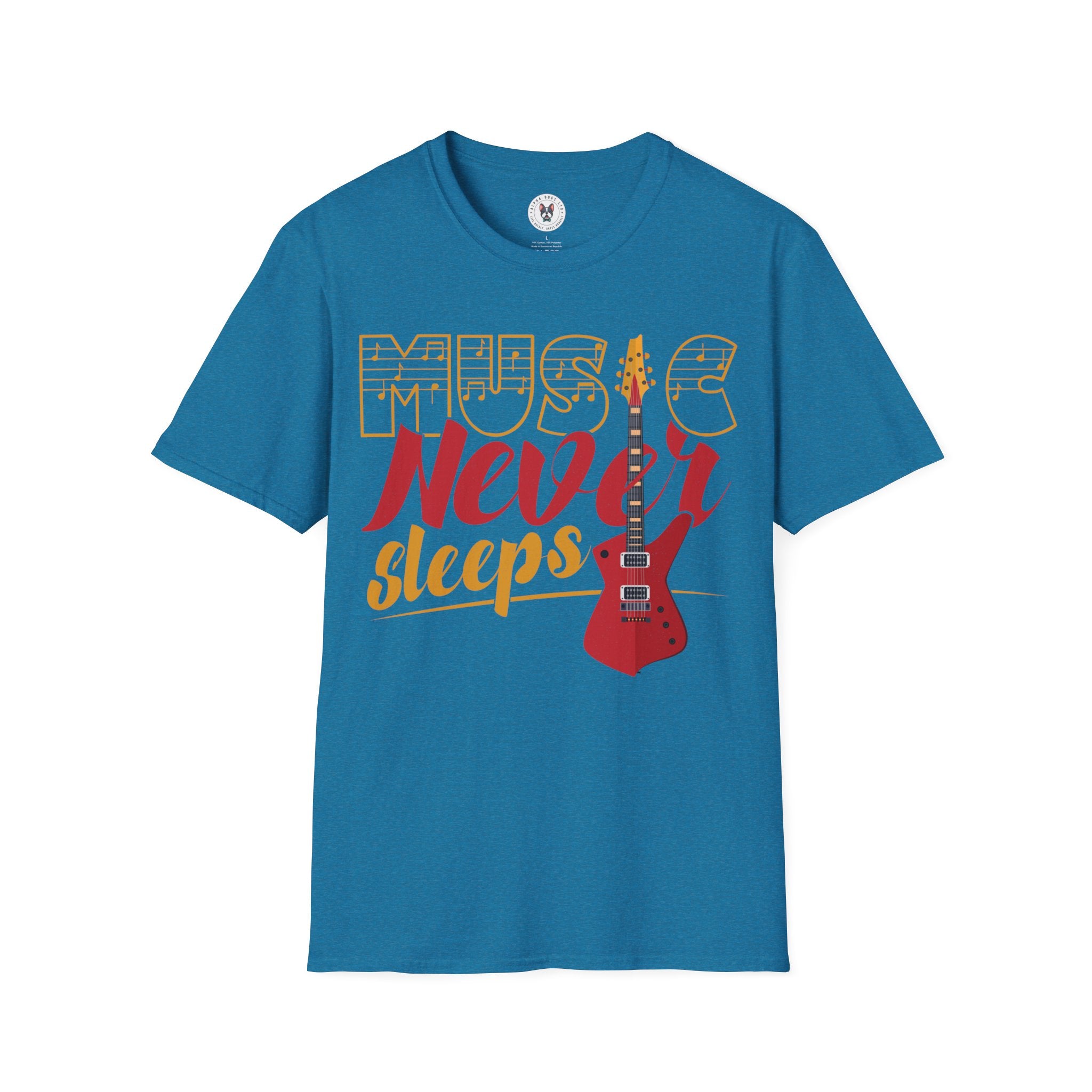 "Music Never Sleeps" Unisex Soft style T-Shirt