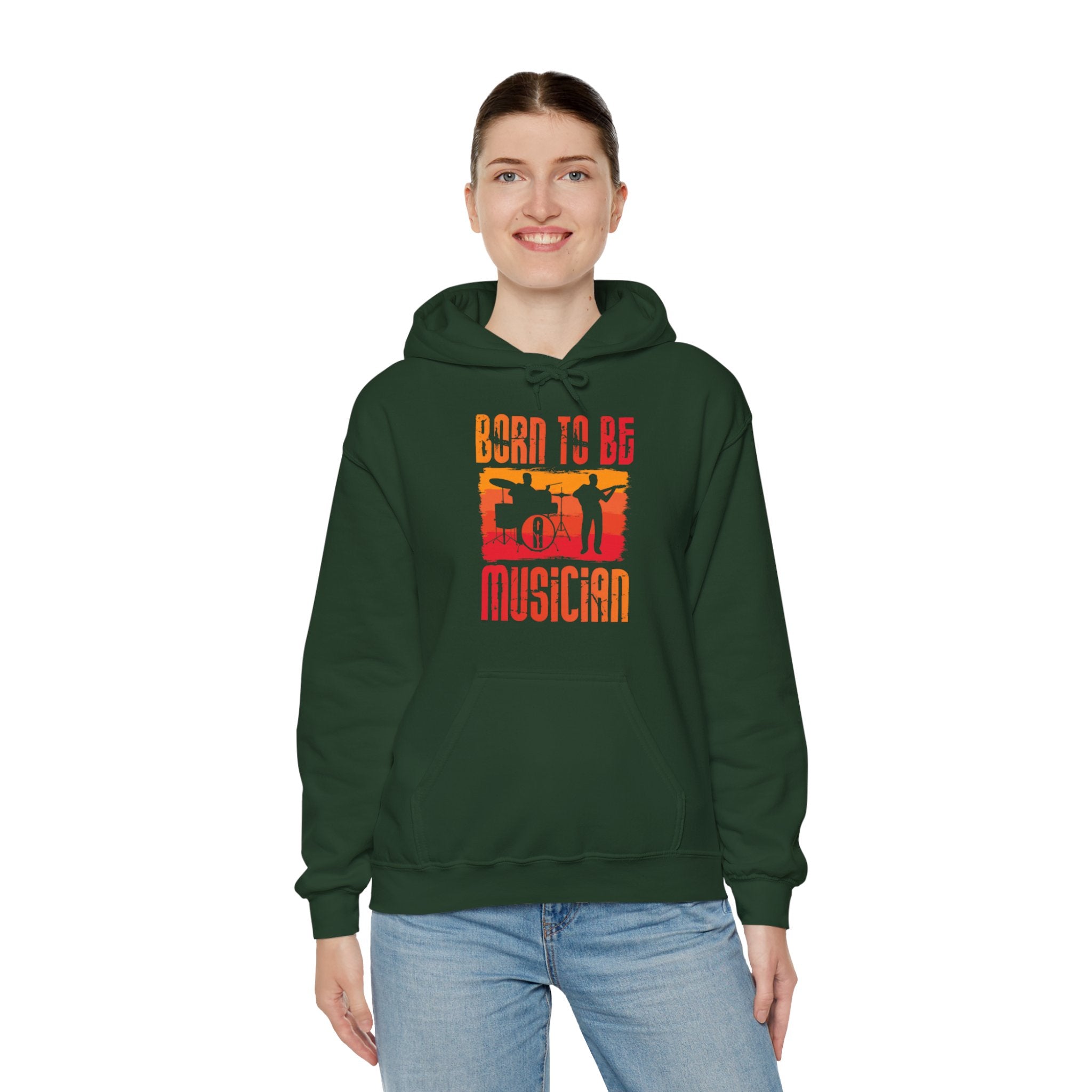 "Born To Be Musician"   Unisex Heavy Blend™ Hooded Sweatshirt