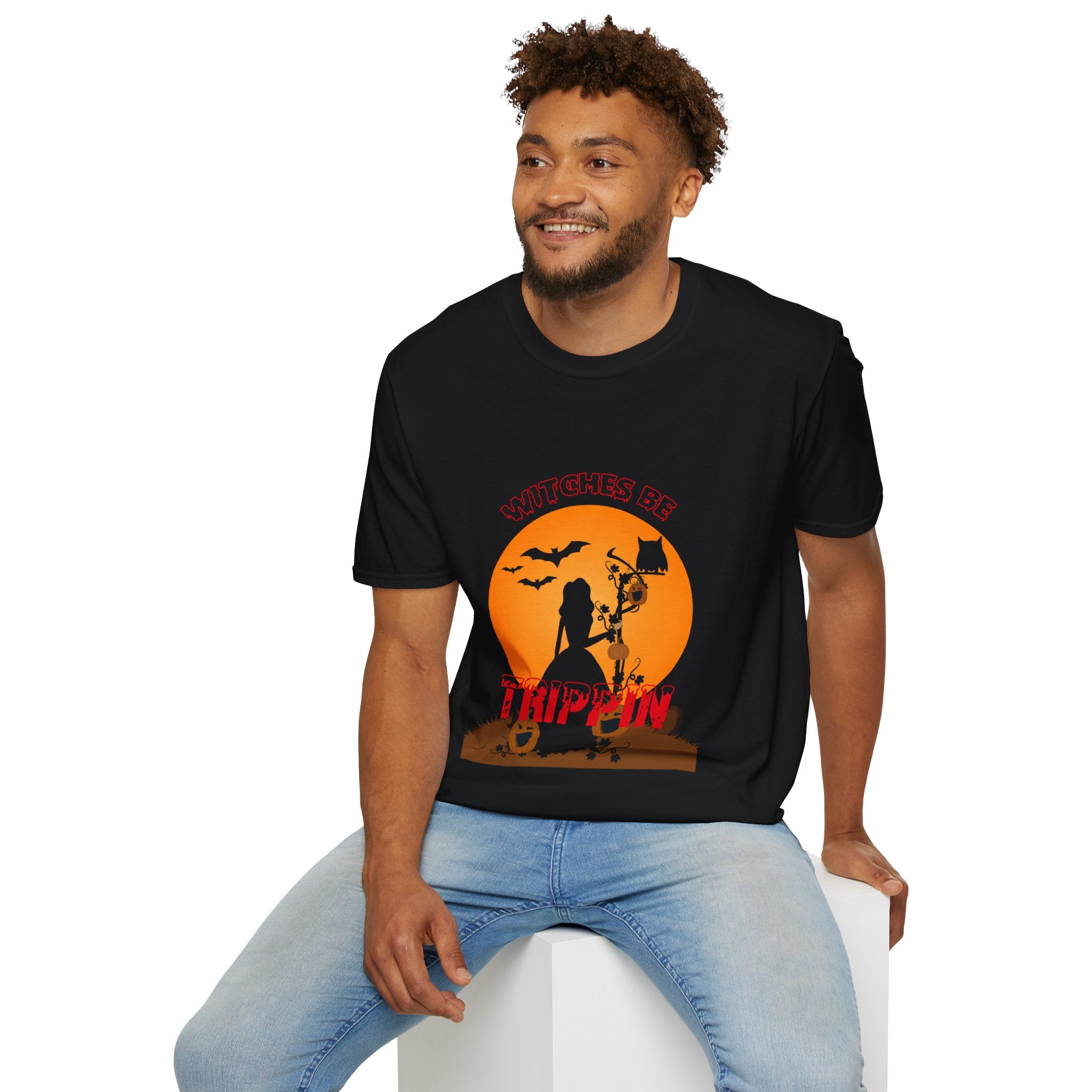 "WITCHES BE TRIPPIN" Unisex Soft style T-Shirt