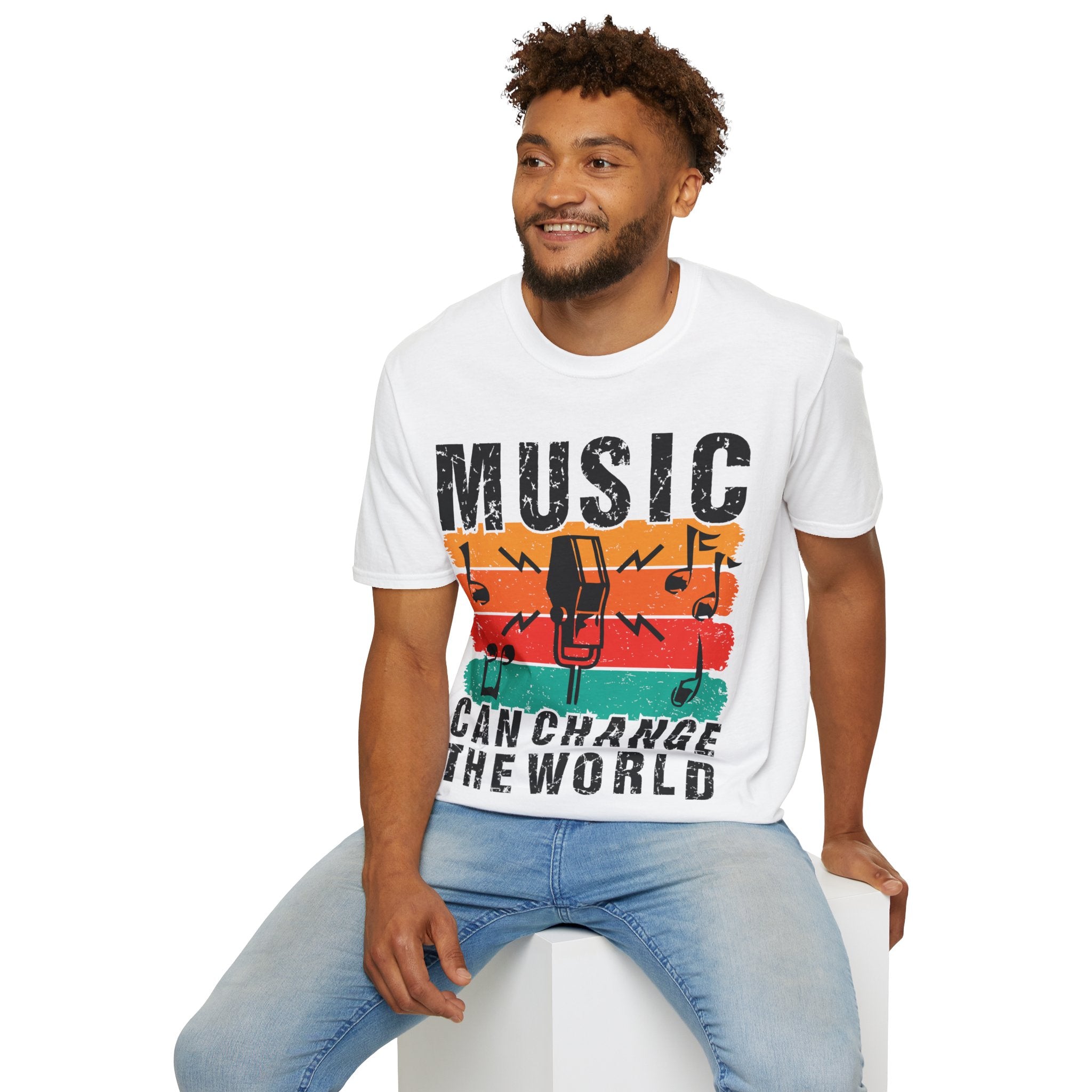 "Music Can Change The World" Unisex Soft style T-Shirt