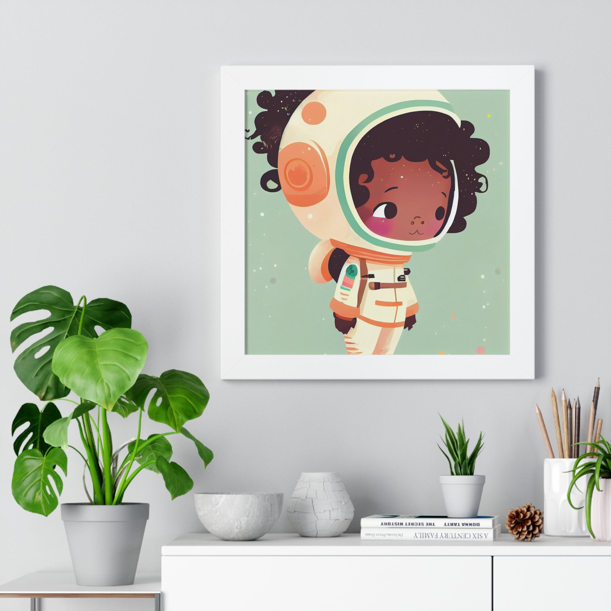 "BG ASTRONAUT" Framed Vertical Poster