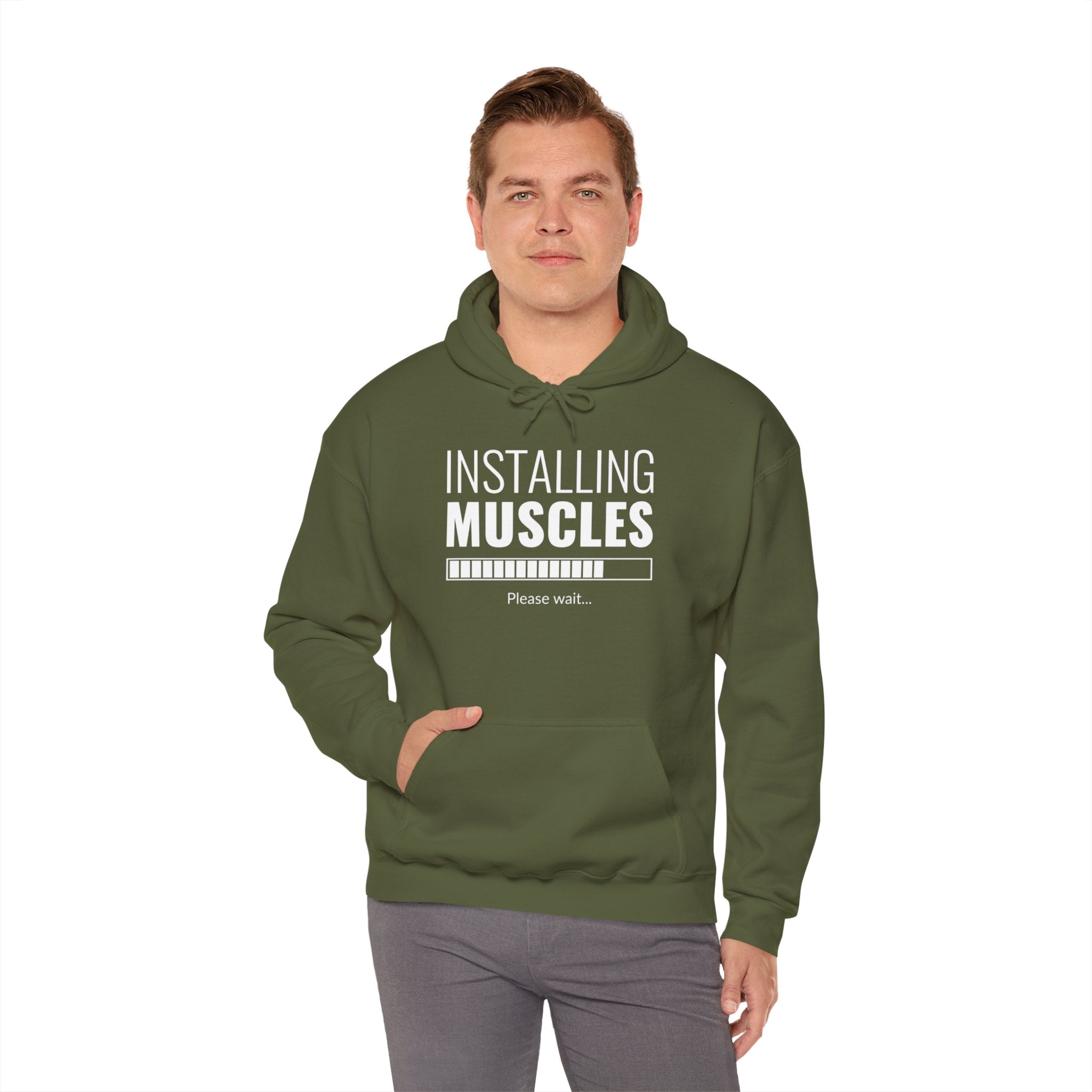 "Installing Muscles" Unisex Heavy Blend™ Hooded Sweatshirt