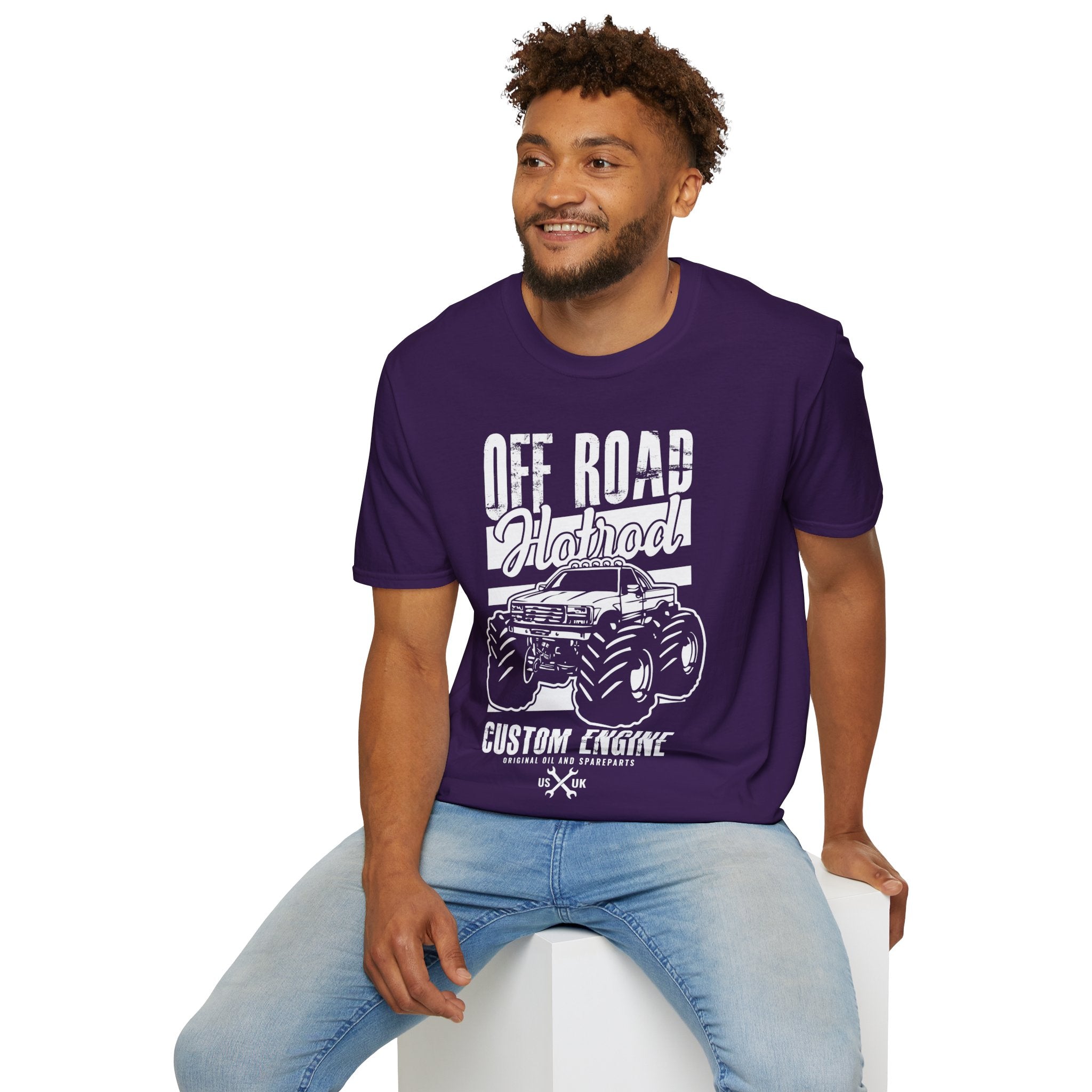 "OFF ROAD HOTROD CUSTOM ENGINE ORIGINAL OIL AND SPARE PARTS US UK" Unisex Soft style T-Shirt