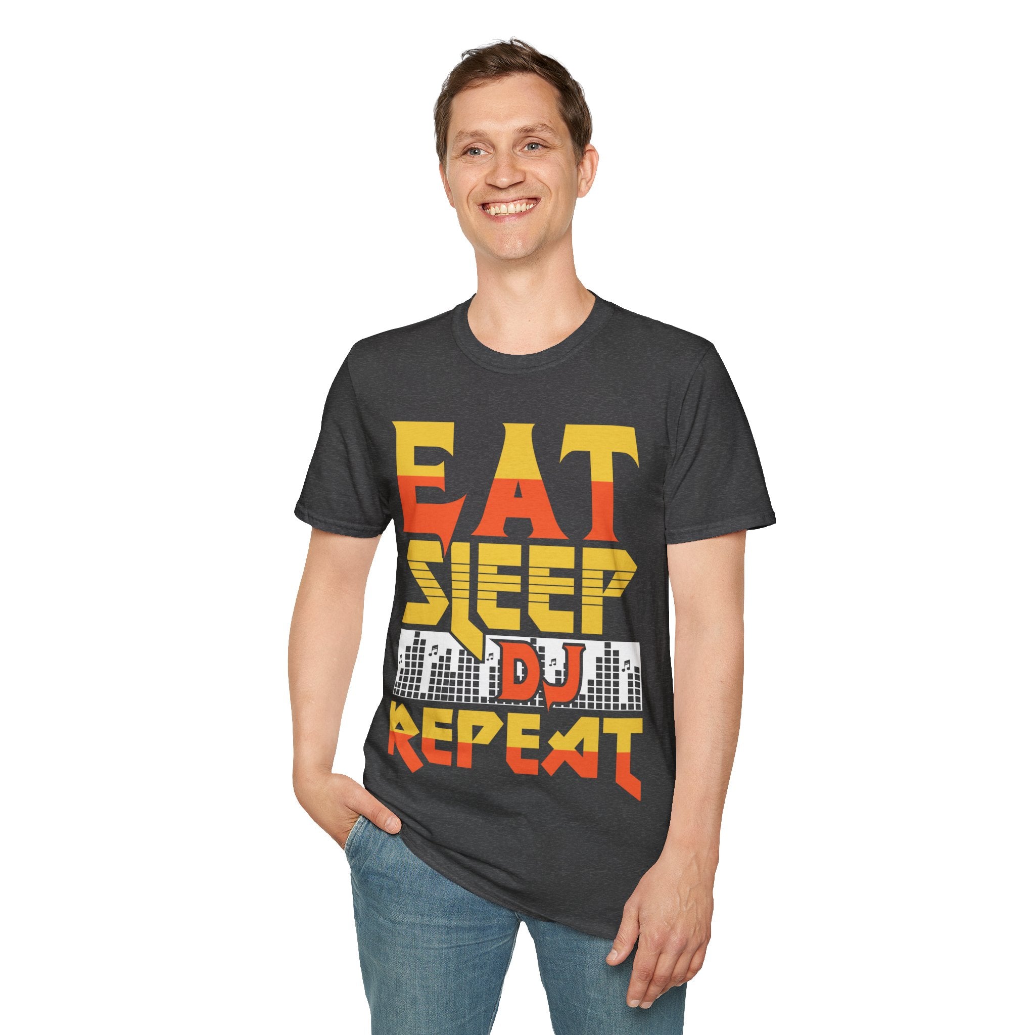 "Eat Sleep DJ Repeat" Unisex Soft style T-Shirt