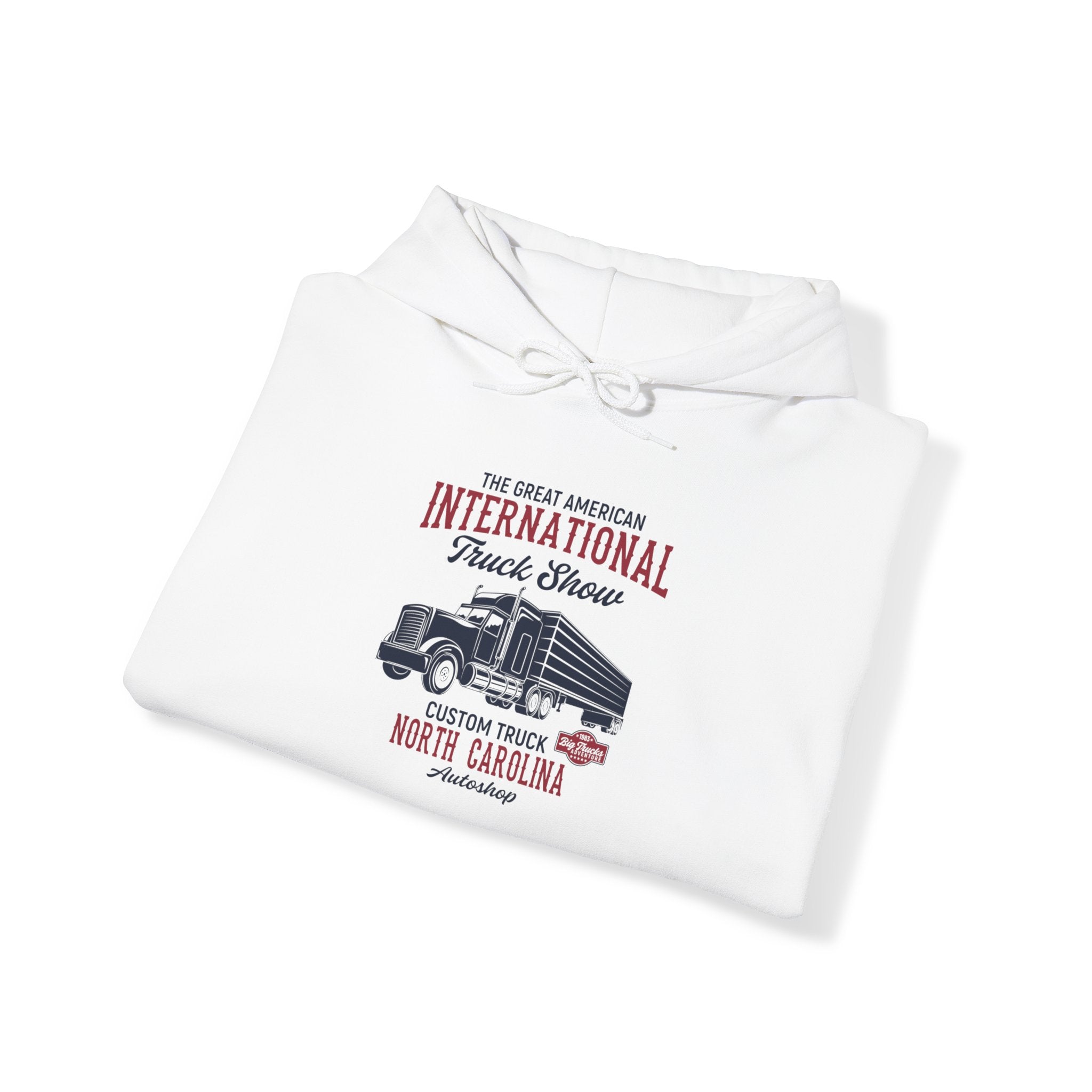 "THE GREAT AMERICAN INTERNATIONAL TRUCK SHOW CUSTOM TRUCK NORTH CALIFORNIA AUTO SHOP" Unisex Heavy Blend™ Hooded Sweatshirt