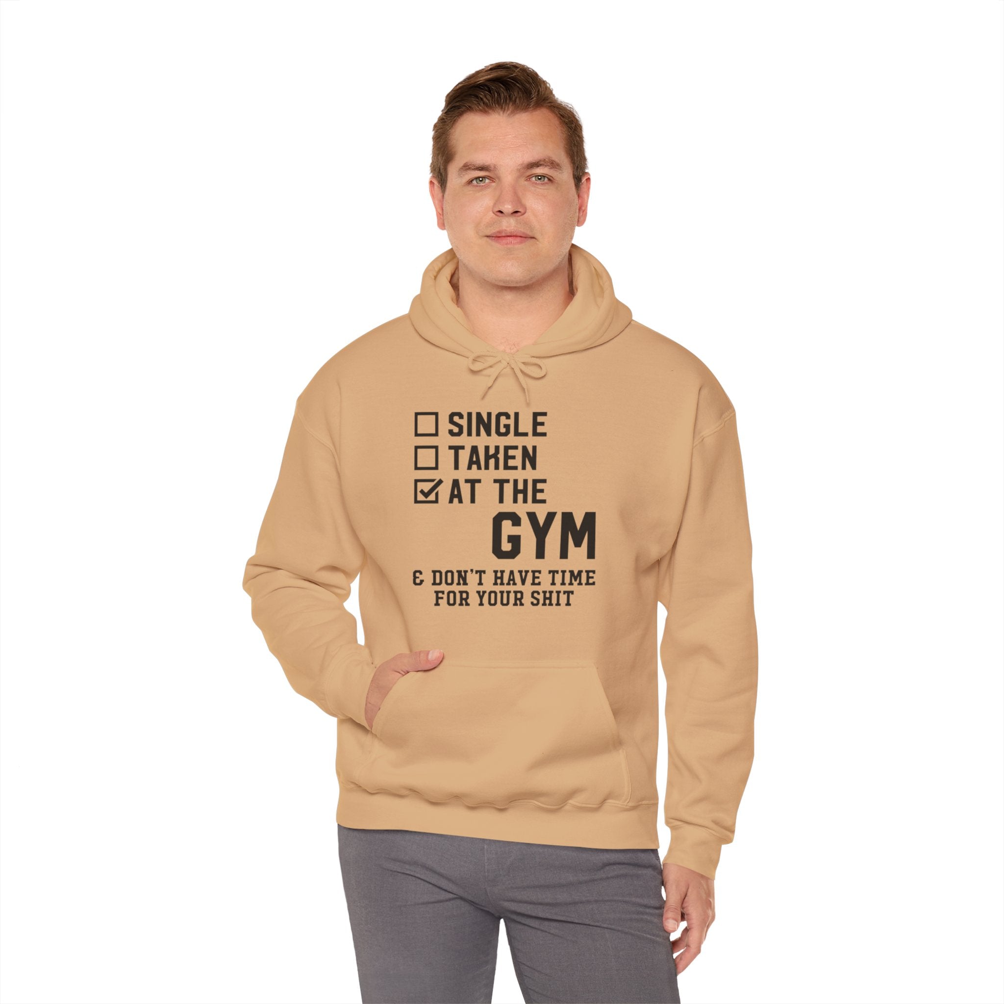 "At Gym,Not Have Time For Your Shit" Unisex Heavy Blend™ Hooded Sweatshirt