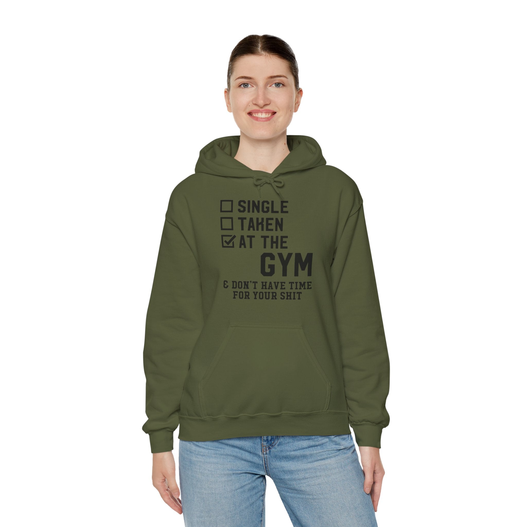 "At Gym,Not Have Time For Your Shit" Unisex Heavy Blend™ Hooded Sweatshirt