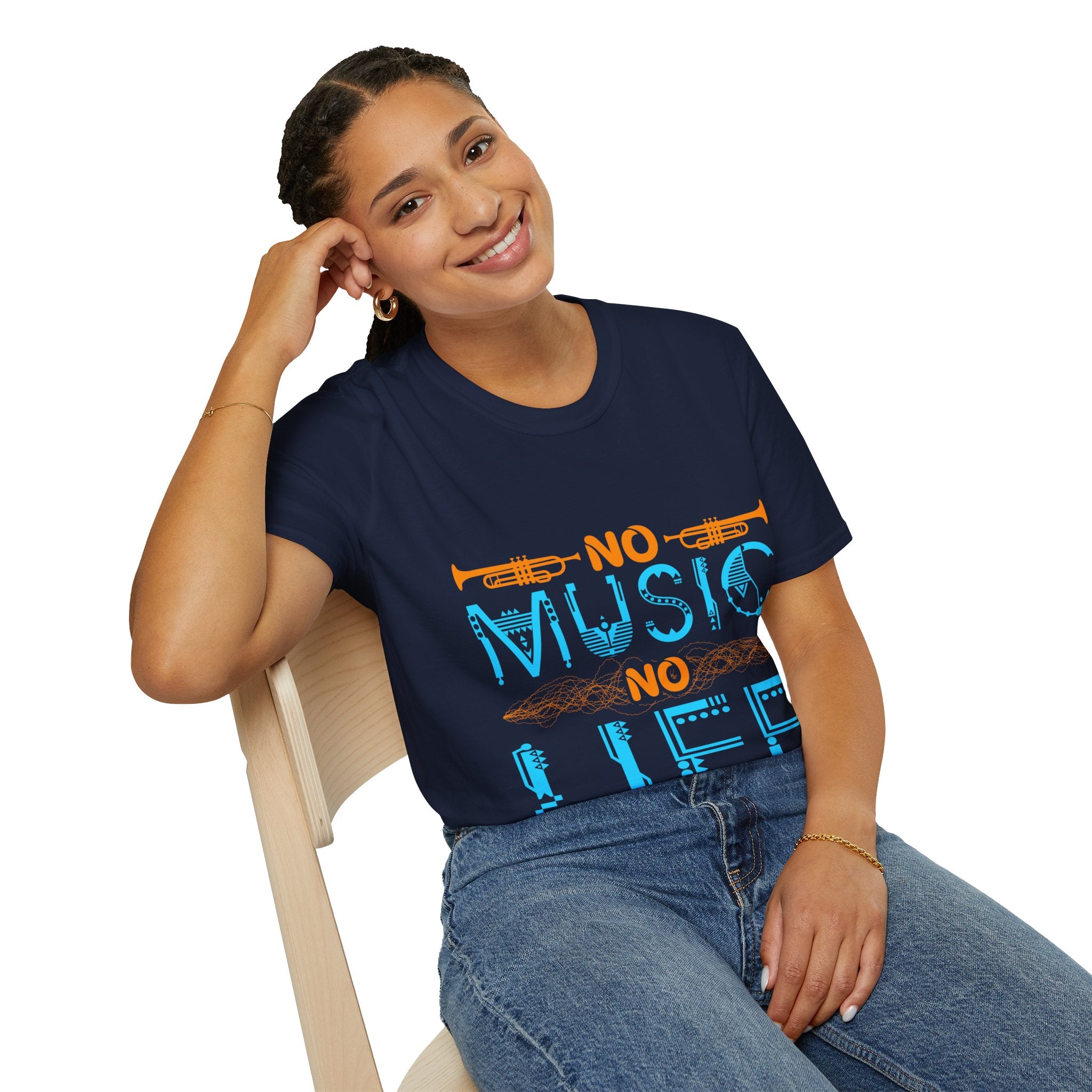 "No Music No Life" Unisex Soft style T-Shirt