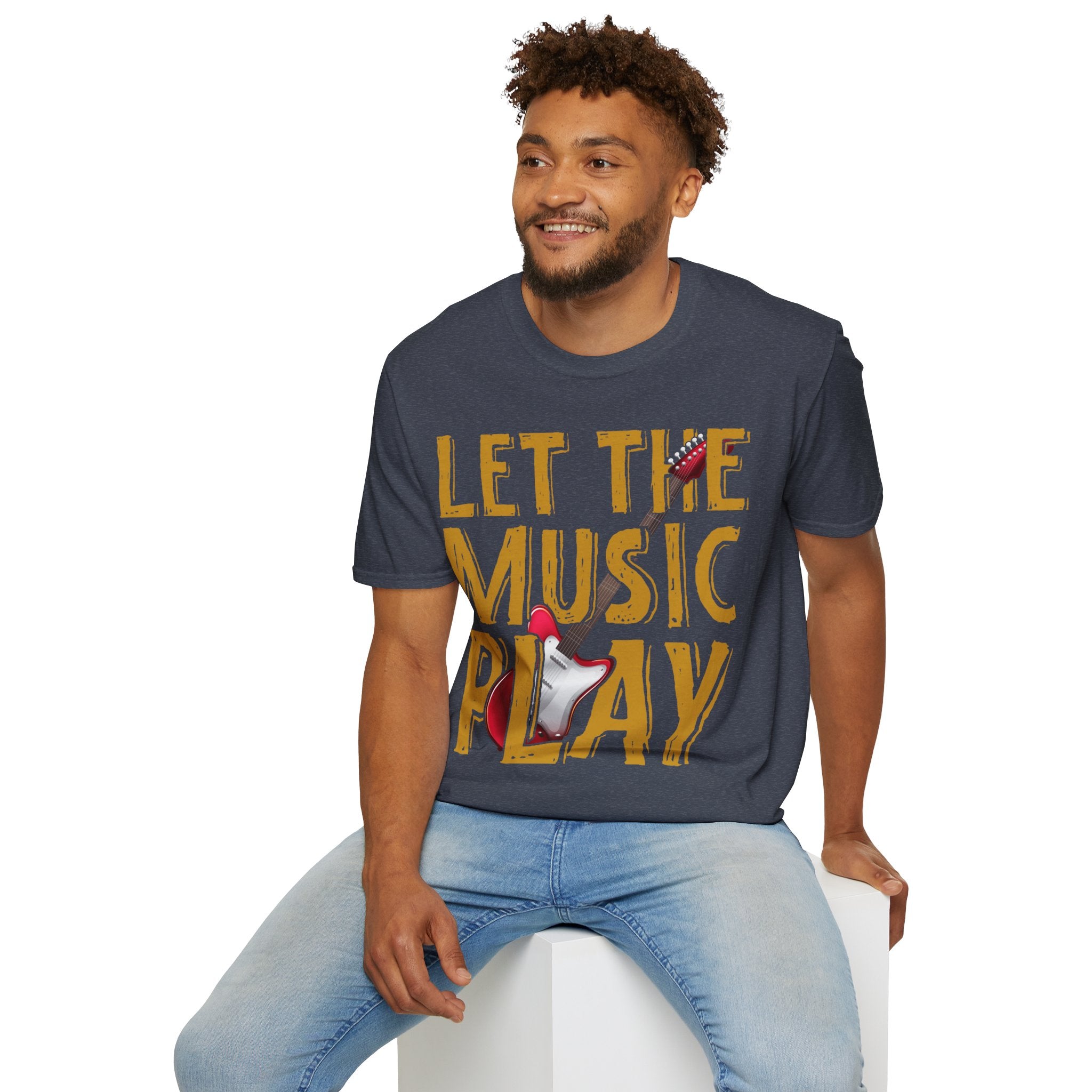 "Let The Music Play" Unisex Soft style T-Shirt