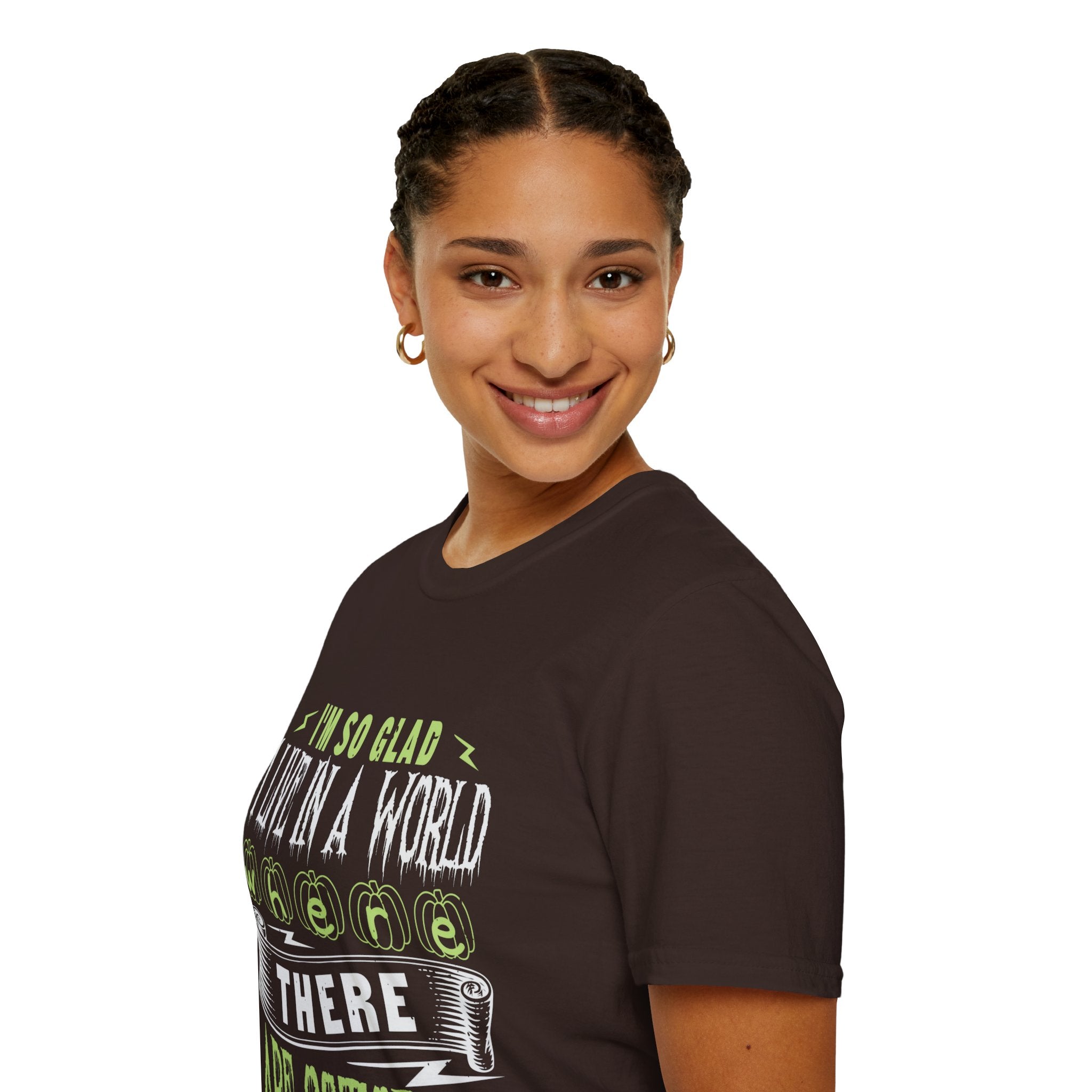 "I'M SO GLAD I LIVE IN A WORLD WHERE THERE ARE OCTOBERS" Unisex Soft style T-Shirt