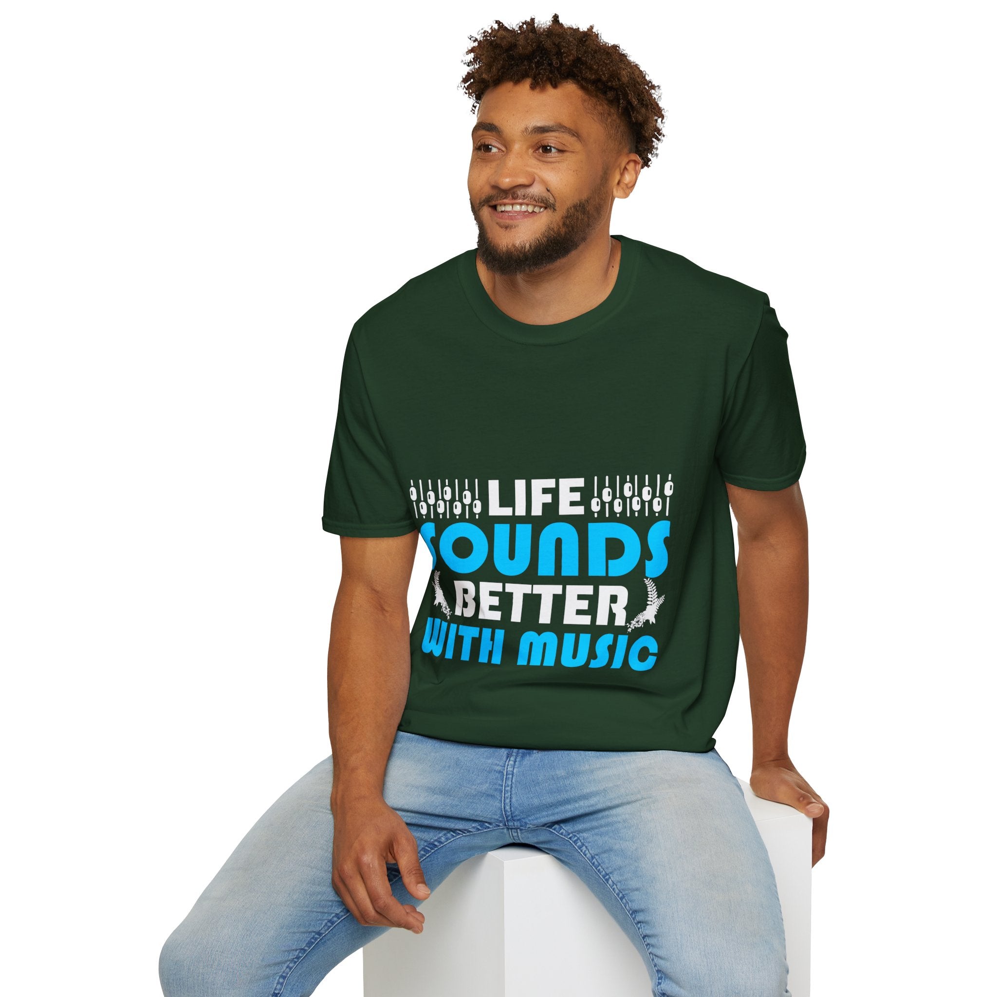 "Life Sounds Better With Music"Unisex Soft style T-Shirt