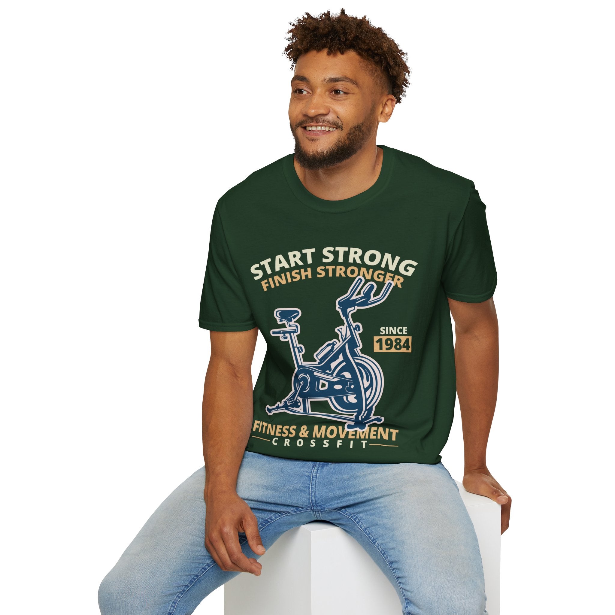 "Start Strong Finish Stronger" Unisex Soft style T-Shirt