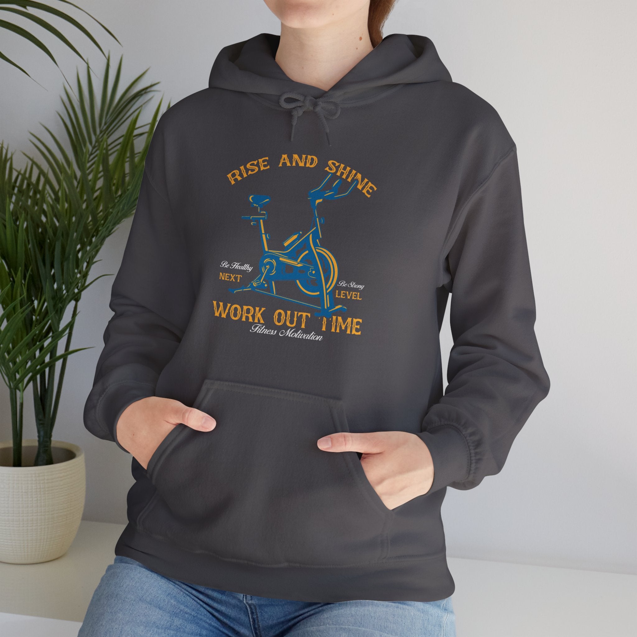 "Rise And Shine Workout Time" Unisex Heavy Blend™ Hooded Sweatshirt